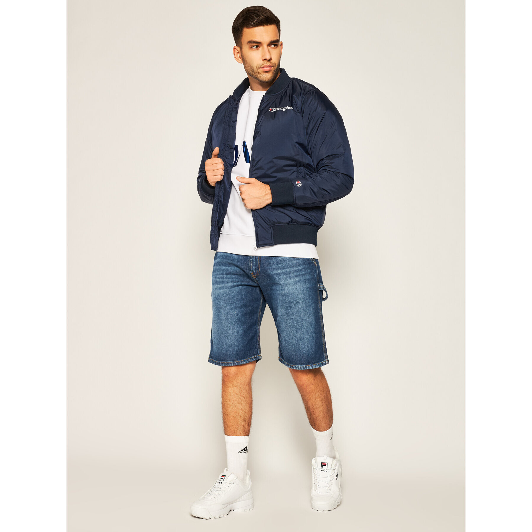 MSGM Дънкови шорти 2840MB43L 207072 Тъмносин Regular Fit - Pepit.bg