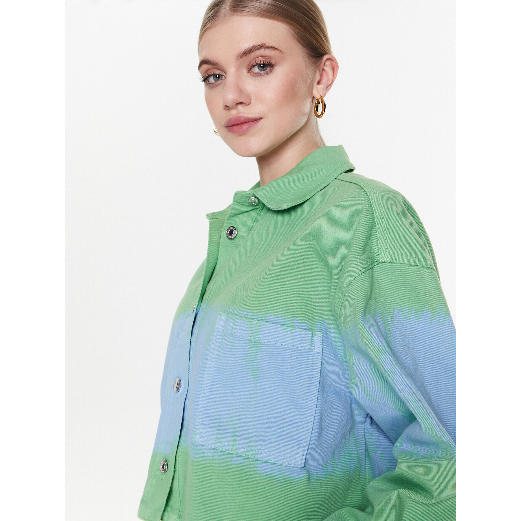 MSGM Дънково яке 3441MDE45TD 237281 Зелен Regular Fit - Pepit.bg