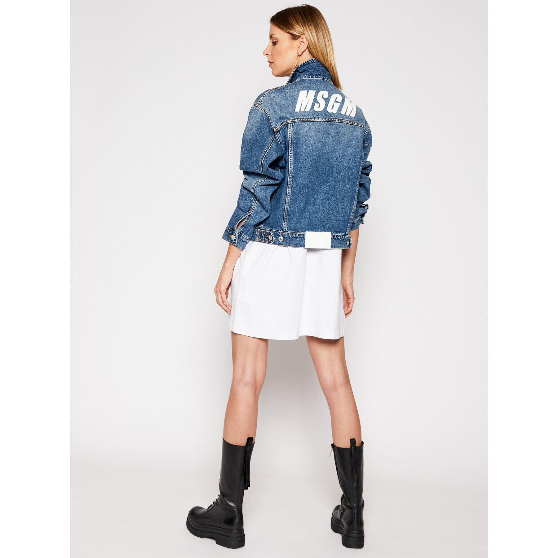 MSGM Дънково яке 3041MDH41LX 217283 Син Regular Fit - Pepit.bg