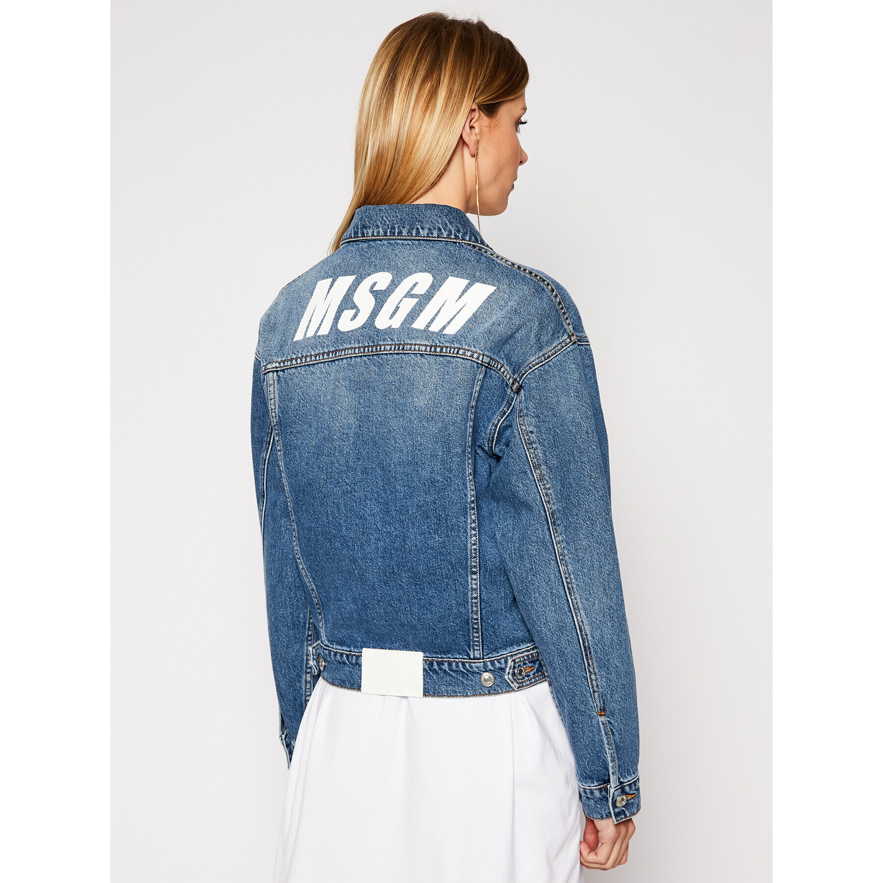 MSGM Дънково яке 3041MDH41LX 217283 Син Regular Fit - Pepit.bg