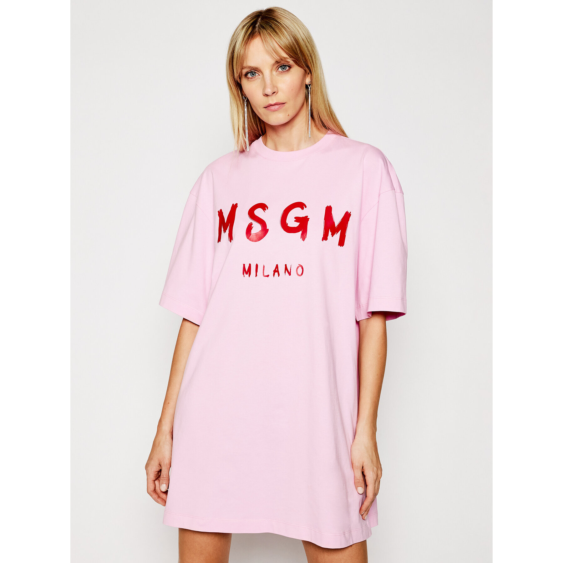 MSGM Ежедневна рокля 3041MDA68 217298 Розов Regular Fit - Pepit.bg