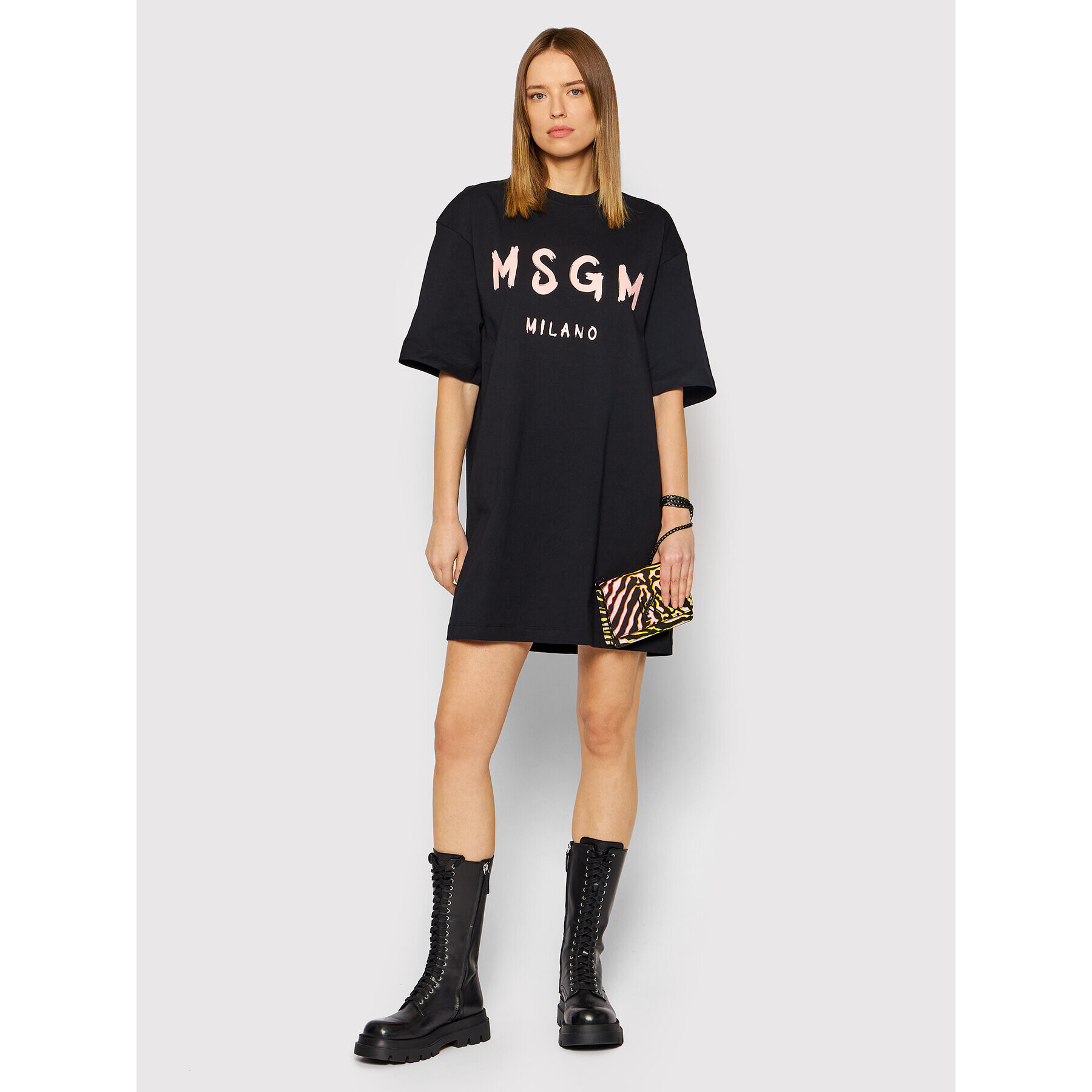 MSGM Ежедневна рокля 3241MDA510 227298 Черен Relaxed Fit - Pepit.bg