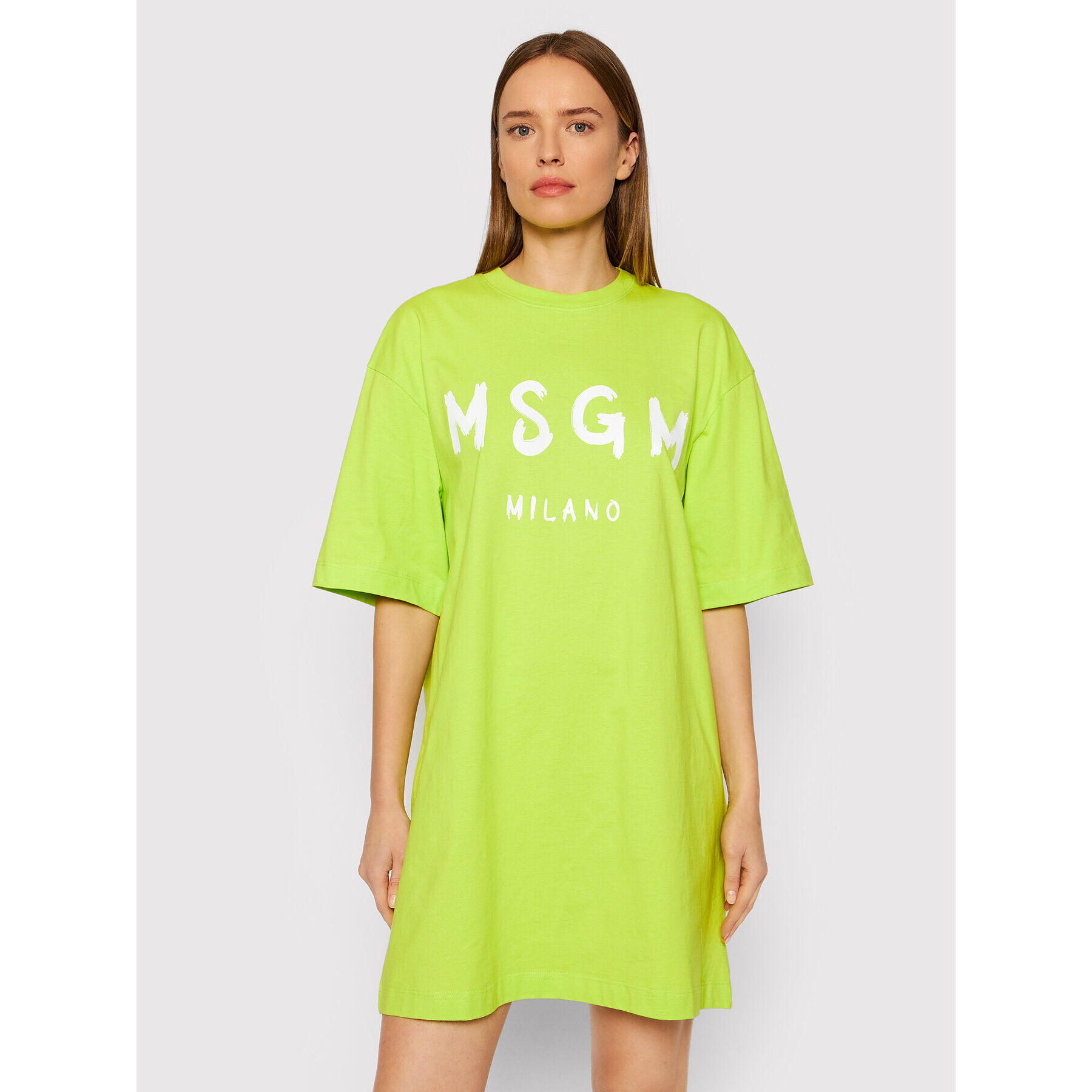 MSGM Ежедневна рокля 3241MDA510 227298 Зелен Relaxed Fit - Pepit.bg