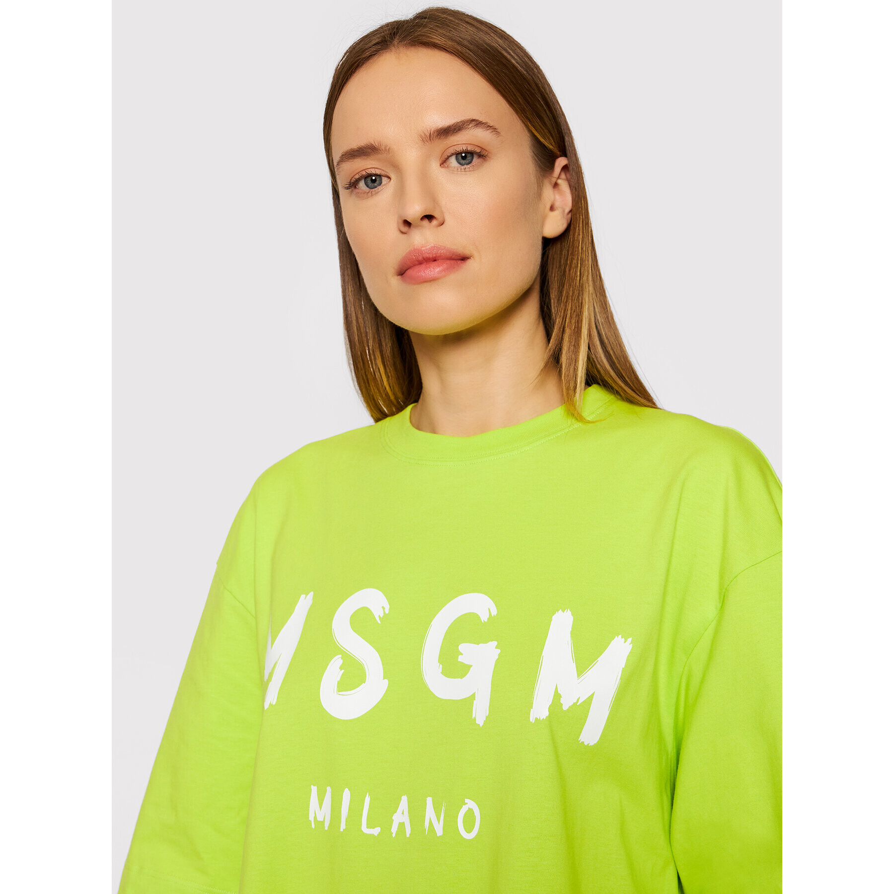 MSGM Ежедневна рокля 3241MDA510 227298 Зелен Relaxed Fit - Pepit.bg