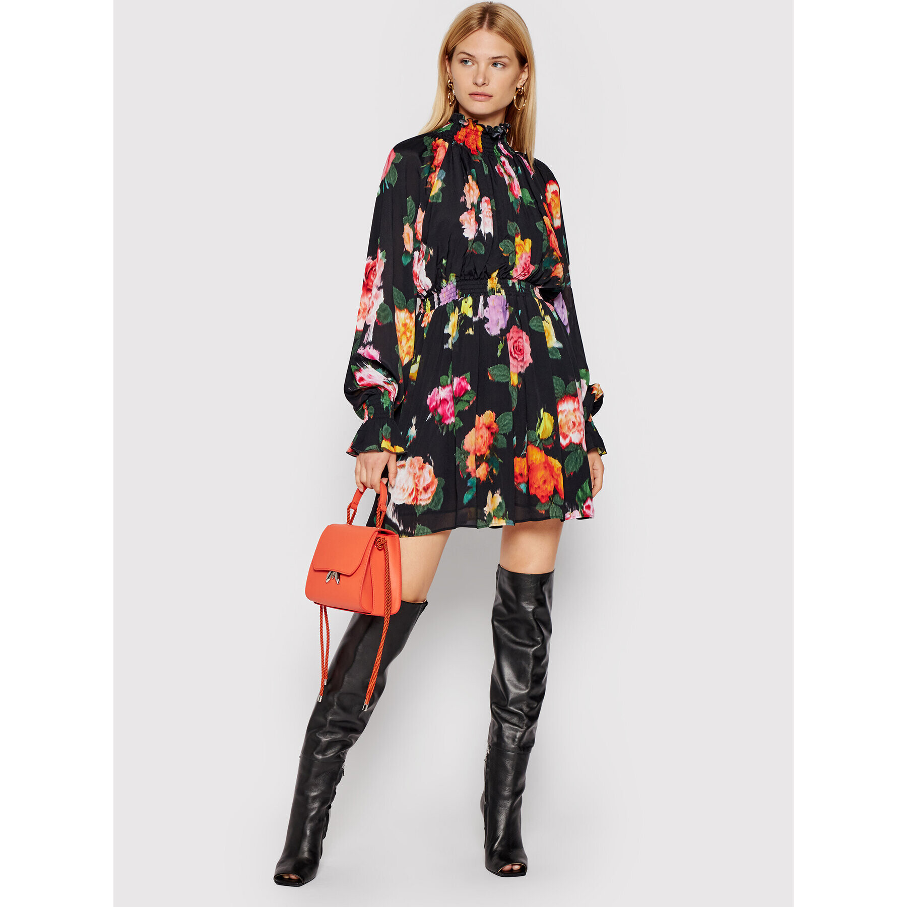 MSGM Коктейлна рокля 3141MDA39 217656 Черен Regular Fit - Pepit.bg