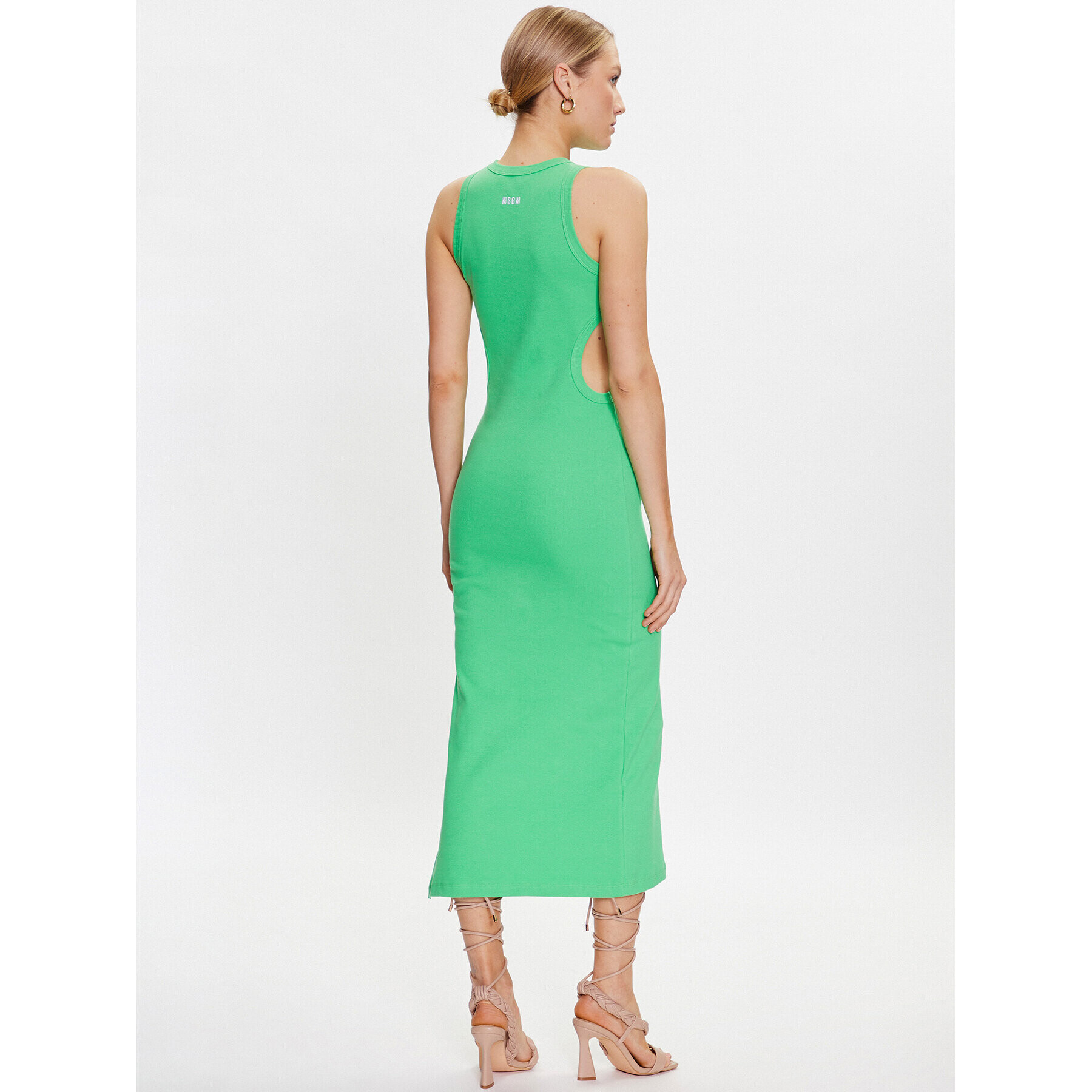 MSGM Лятна рокля 3441MDA61 237120 Зелен Slim Fit - Pepit.bg