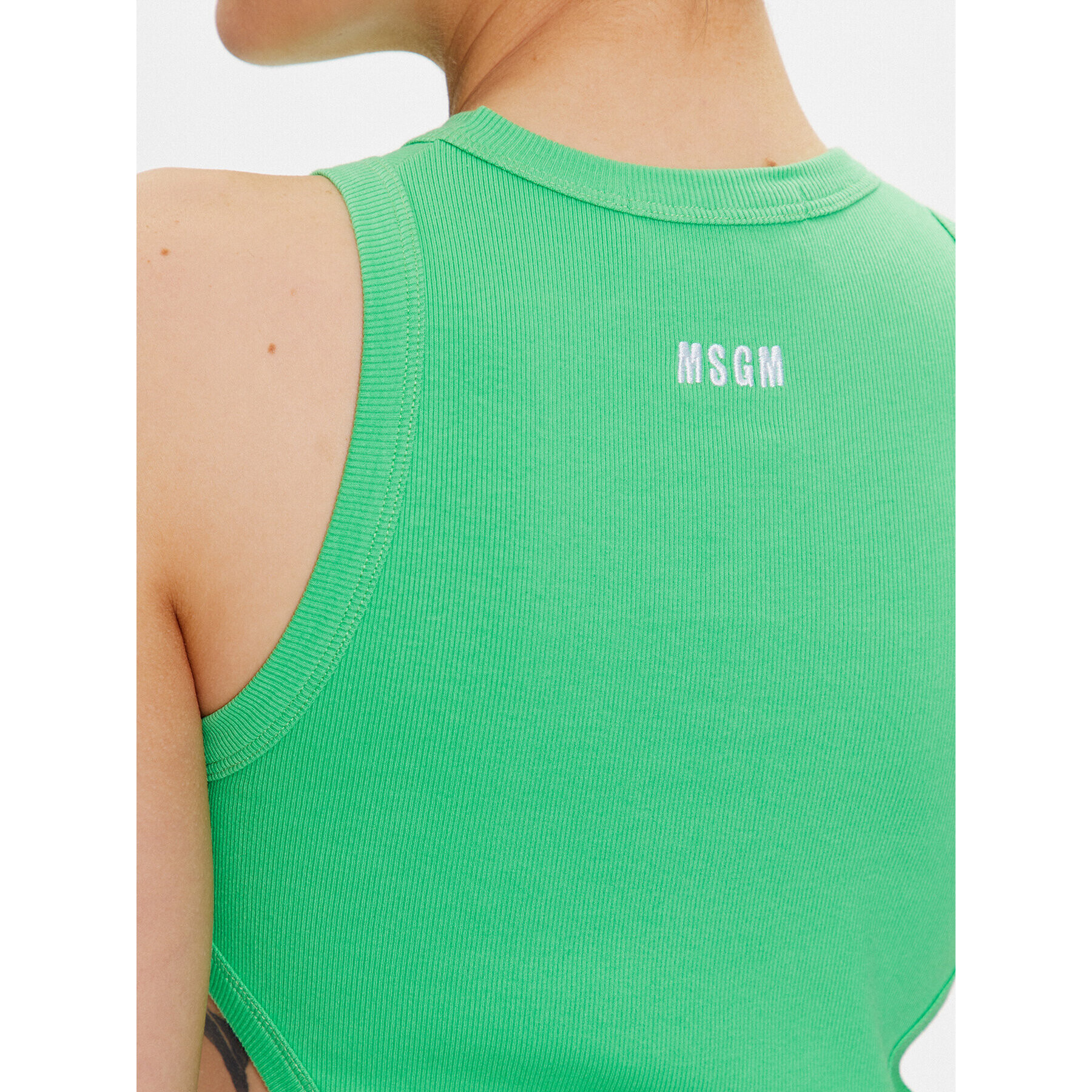 MSGM Лятна рокля 3441MDA61 237120 Зелен Slim Fit - Pepit.bg