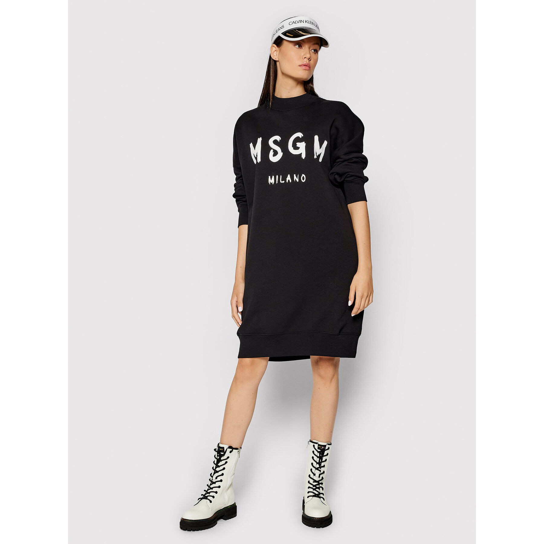 MSGM Плетена рокля 2000MDA511 200001 Черен Oversize - Pepit.bg