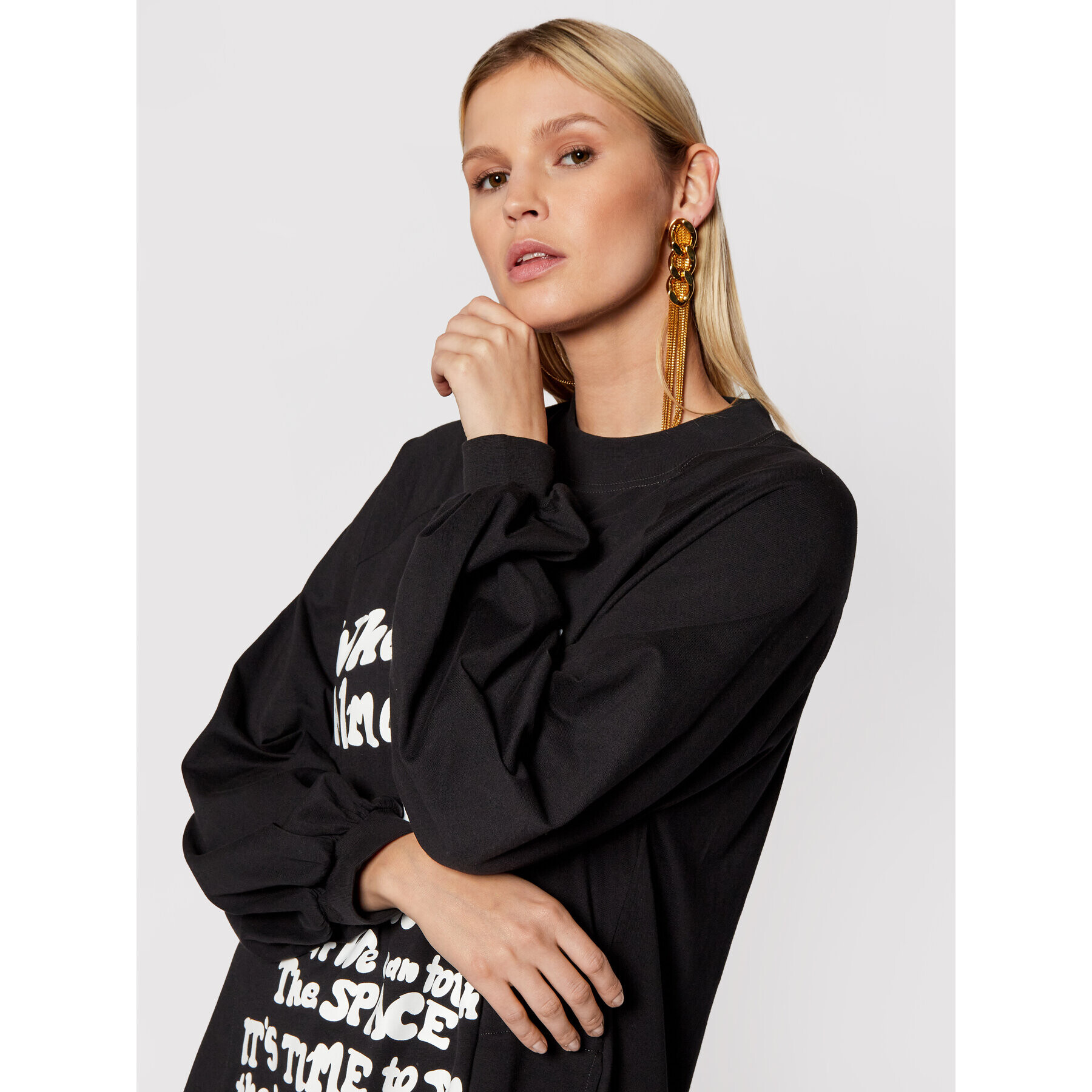 MSGM Плетена рокля 3141MDA70 217798 Черен Regular Fit - Pepit.bg