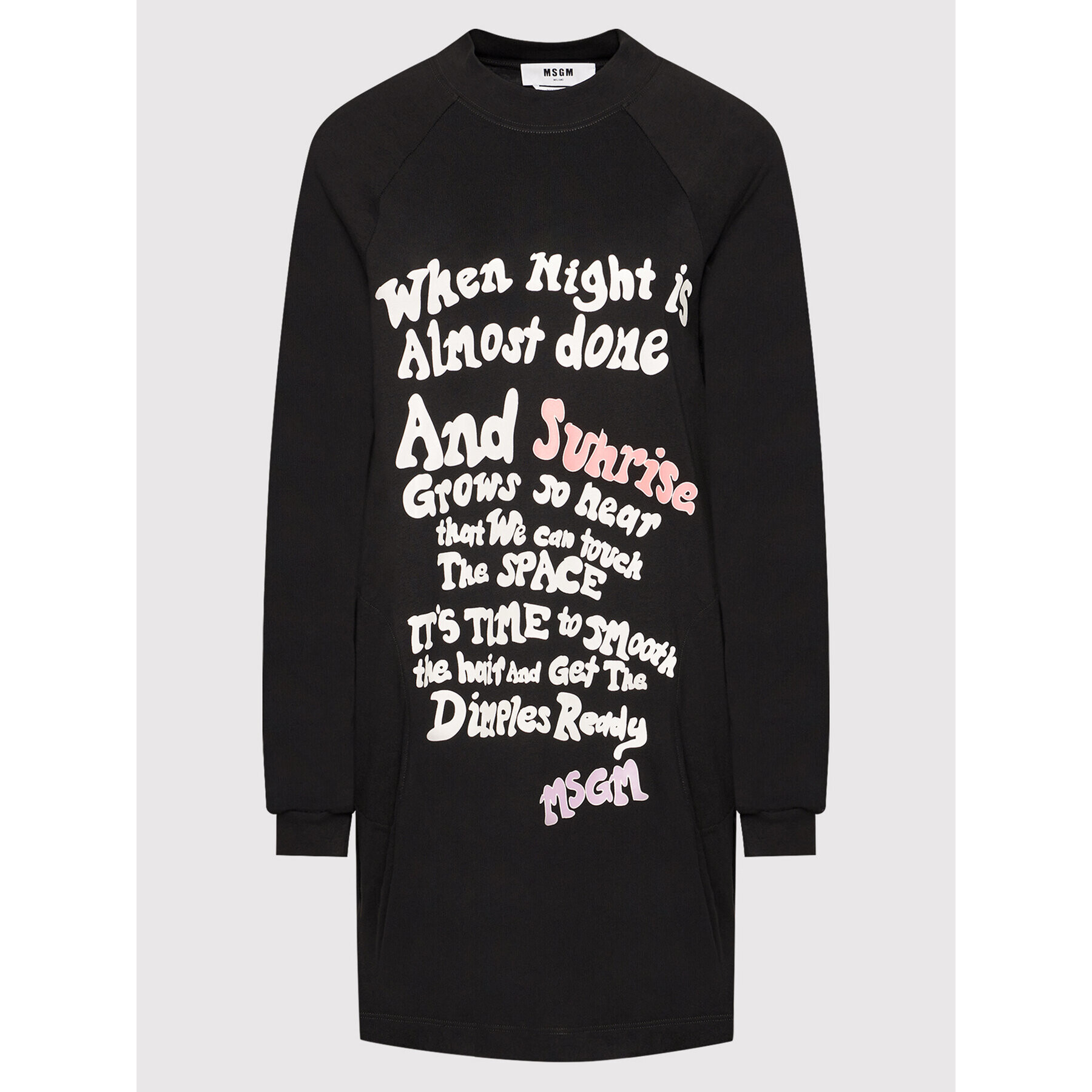 MSGM Плетена рокля 3141MDA70 217798 Черен Regular Fit - Pepit.bg