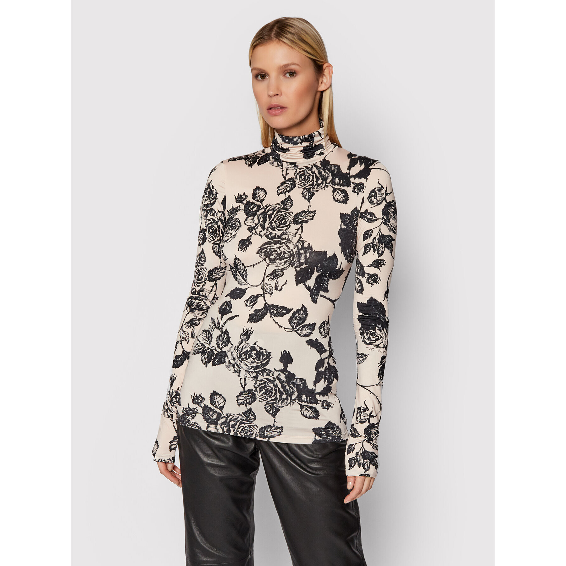 MSGM Поло 3141MDM23 217654 Бежов Slim Fit - Pepit.bg
