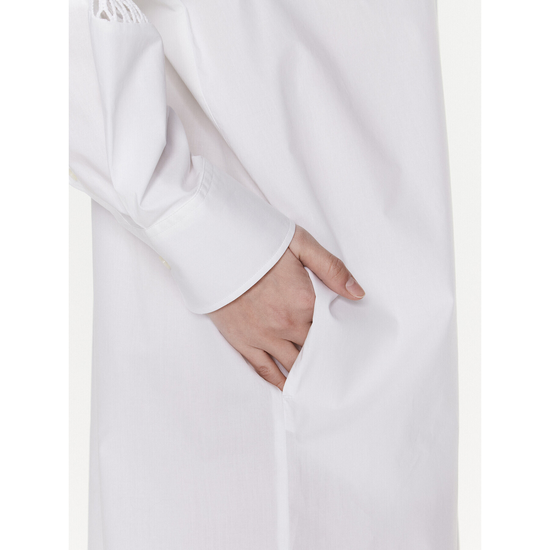 MSGM Рокля тип риза 3441MDA183 237125 Бял Regular Fit - Pepit.bg