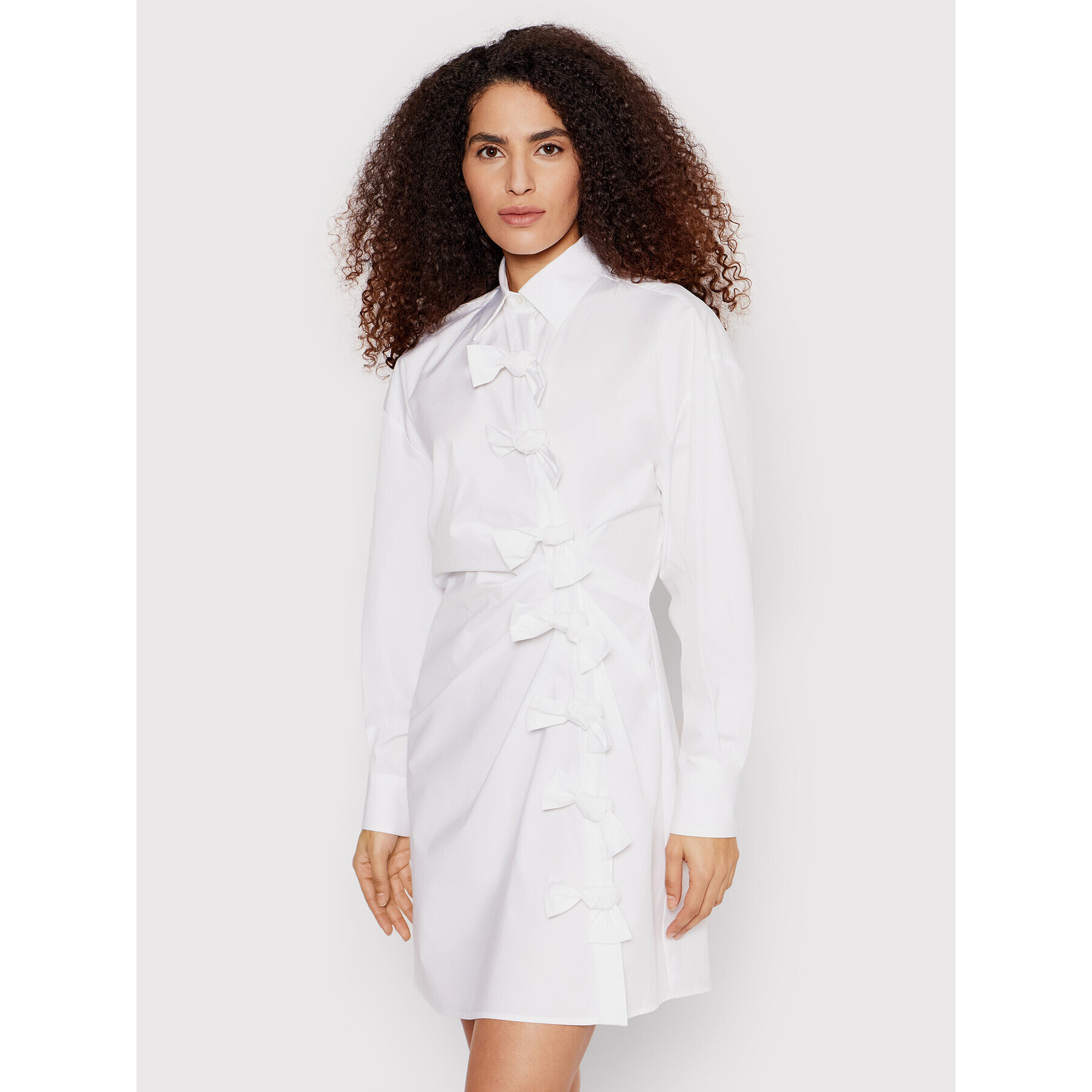 MSGM Рокля тип риза 3241MDA22 227100 Бял Slim Fit - Pepit.bg