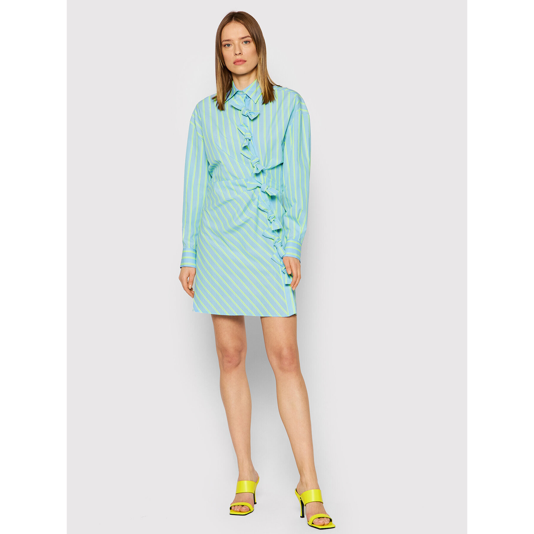 MSGM Рокля тип риза 3241MDA22A 227005 Син Regular Fit - Pepit.bg