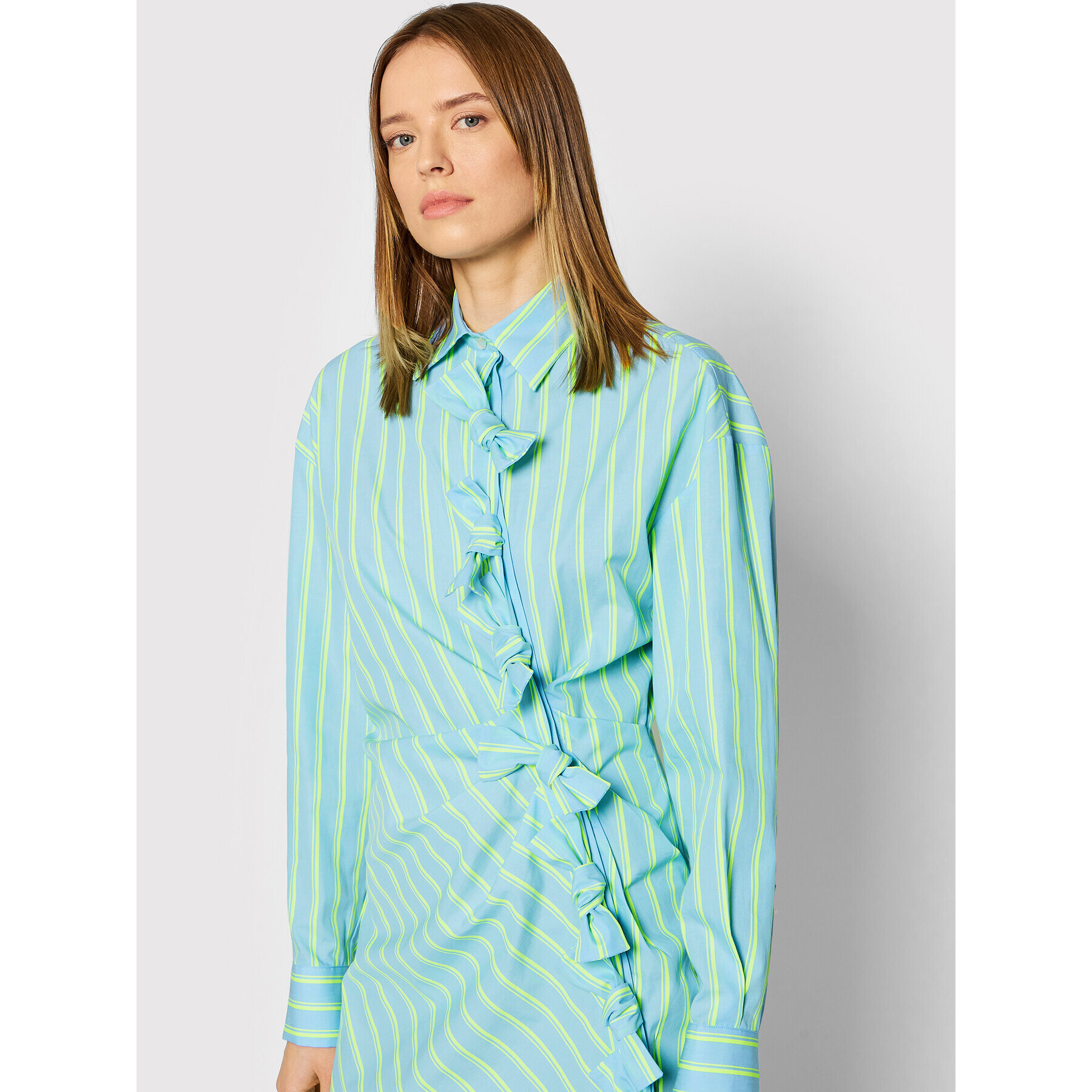 MSGM Рокля тип риза 3241MDA22A 227005 Син Regular Fit - Pepit.bg
