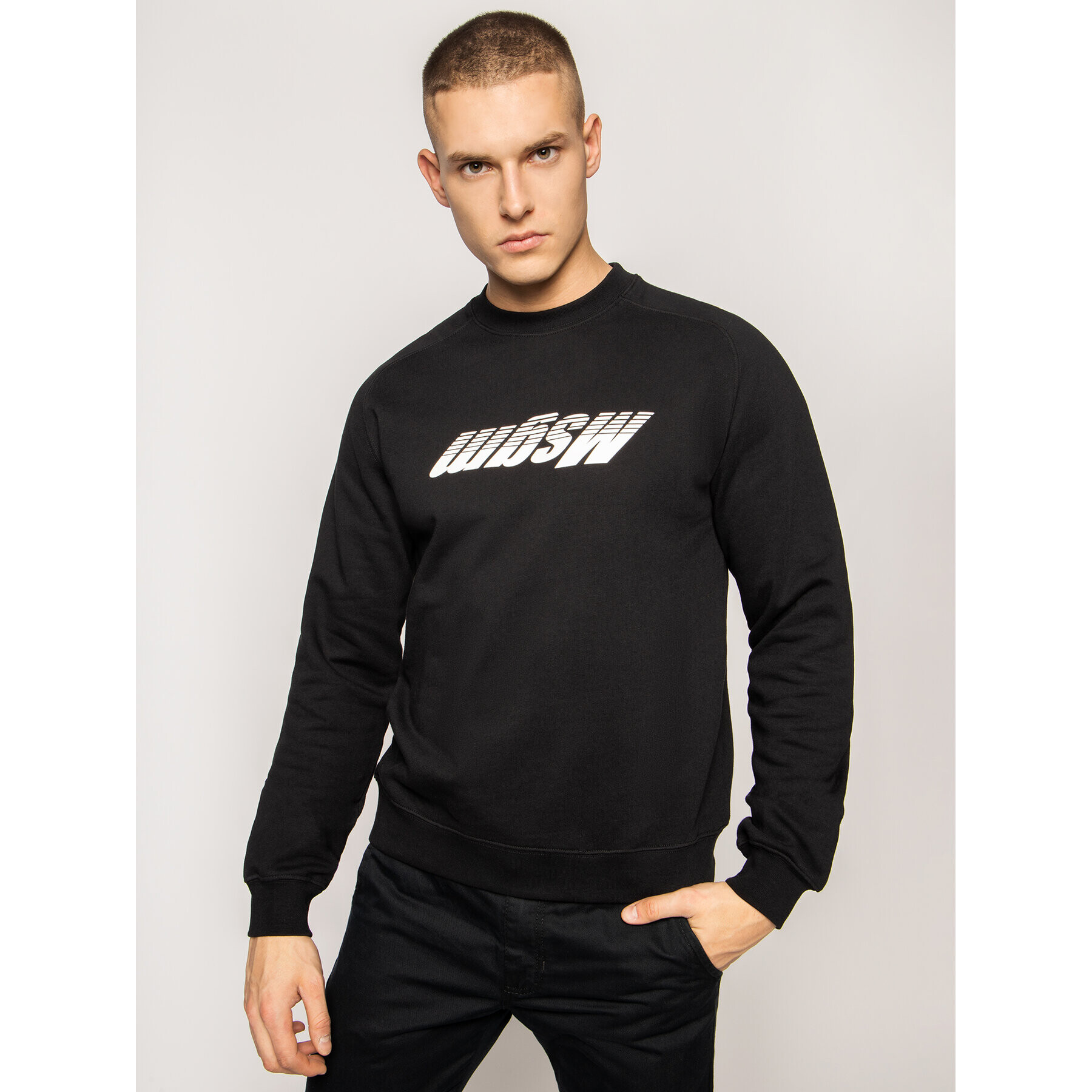 MSGM Суитшърт 2840MM91 207099 Черен Regular Fit - Pepit.bg