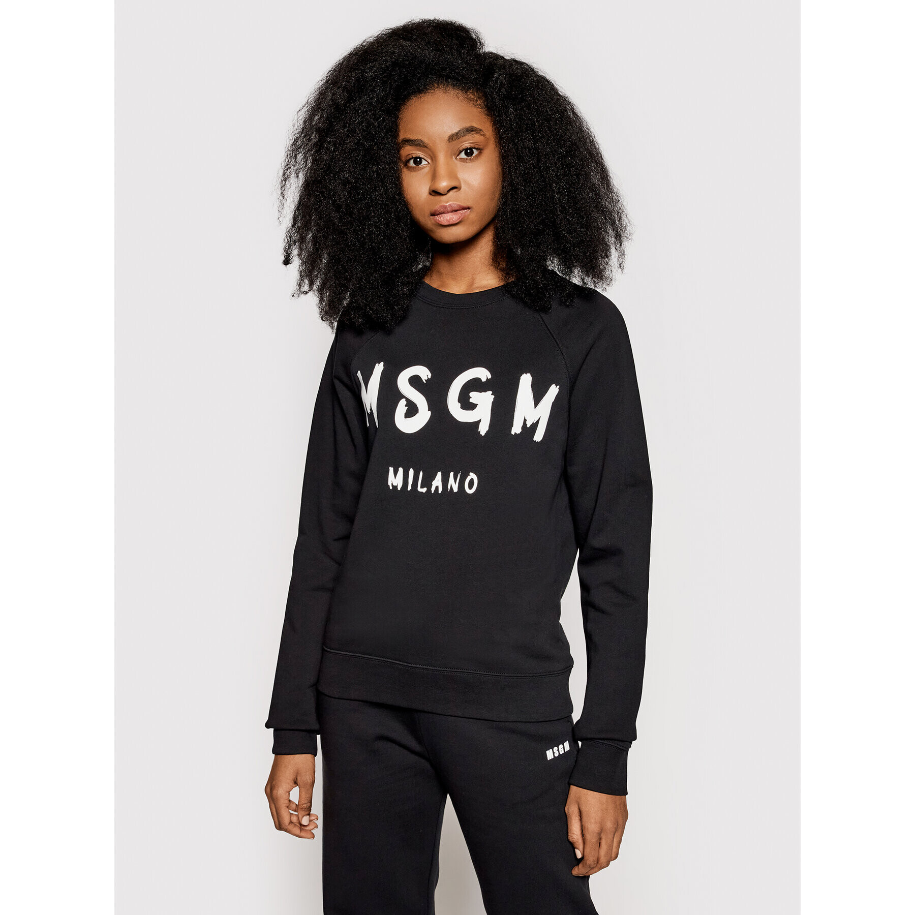 MSGM Суитшърт 3041MDM89 217299 Черен Regular Fit - Pepit.bg