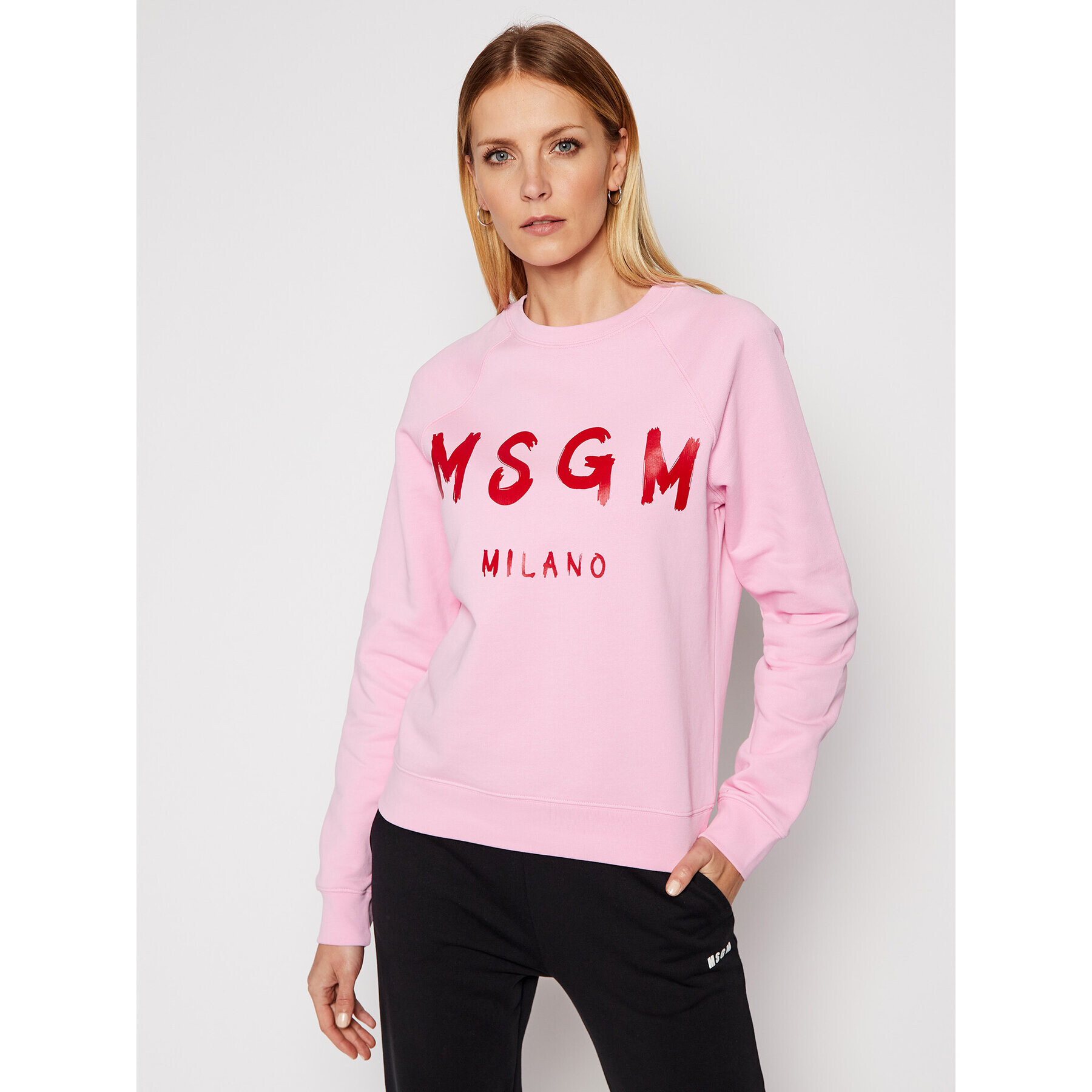 MSGM Суитшърт 3041MDM89 217299 Розов Regular Fit - Pepit.bg