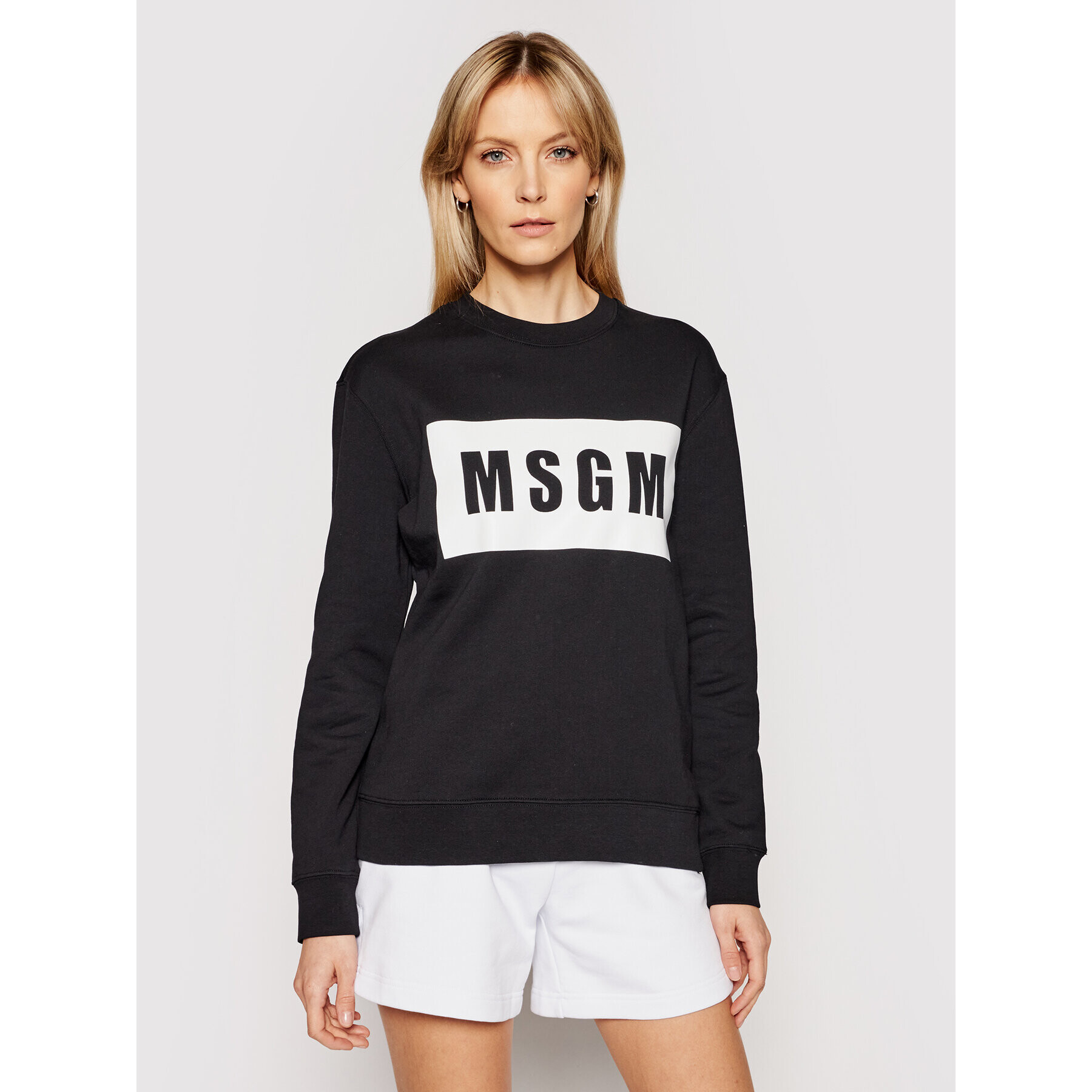 MSGM Суитшърт 3041MDM96 217299 Черен Regular Fit - Pepit.bg