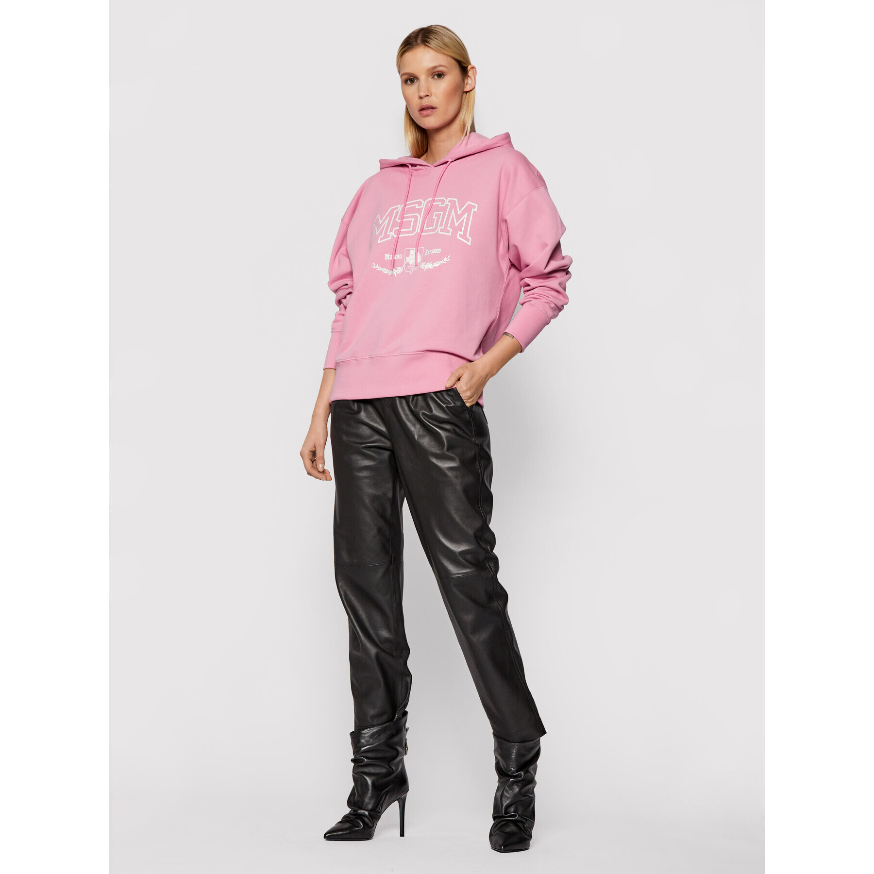 MSGM Суитшърт 3141MDM170 217799 Розов Loose Fit - Pepit.bg