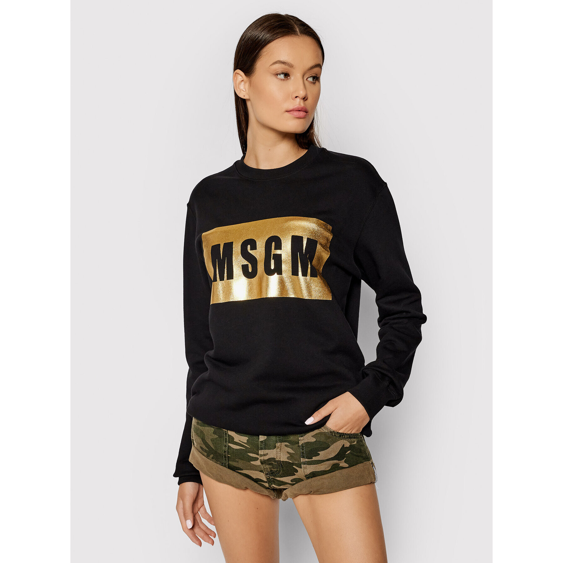 MSGM Суитшърт 3141MDM523M 217799 Черен Regular Fit - Pepit.bg