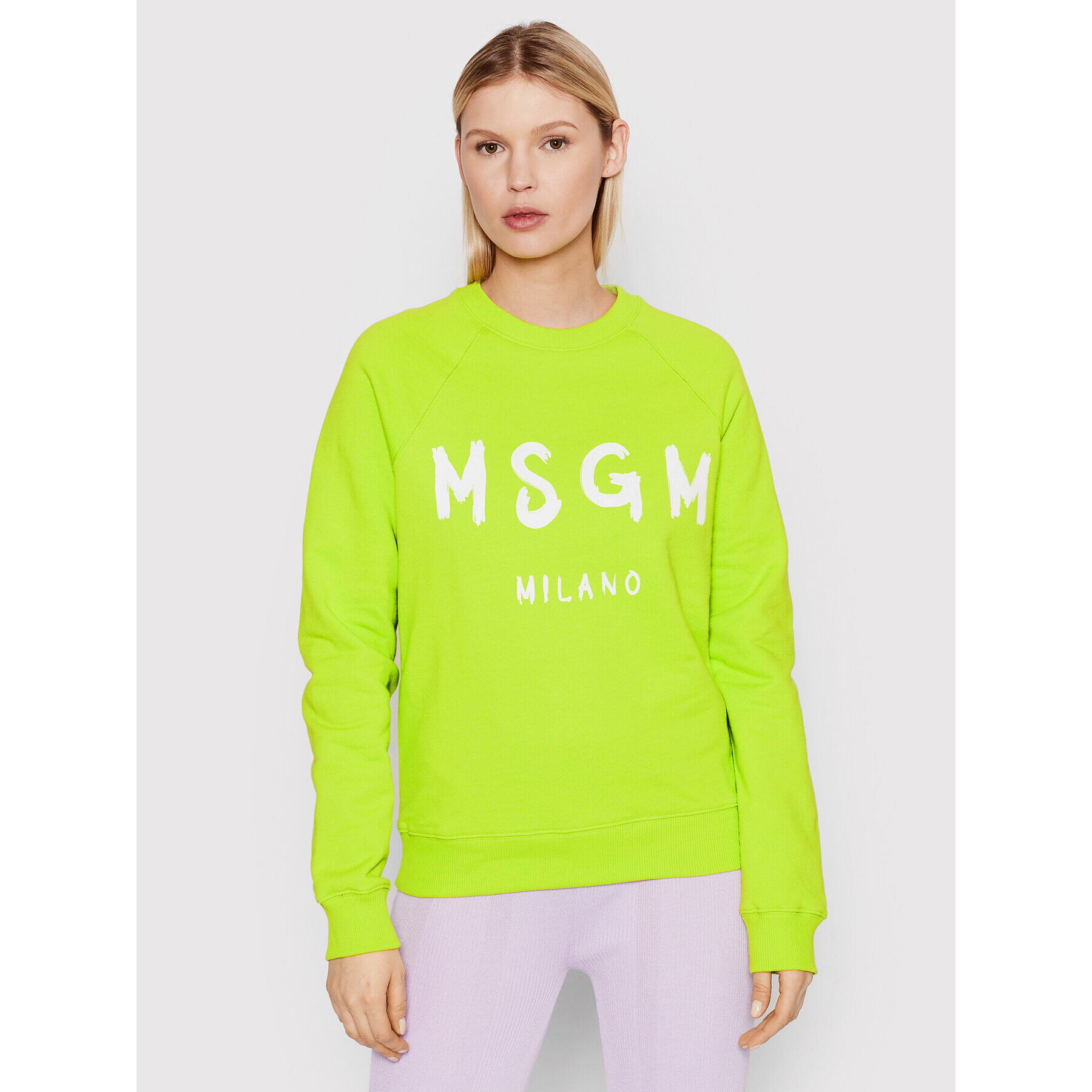 MSGM Суитшърт 3241MDM513 227299 Зелен Regular Fit - Pepit.bg