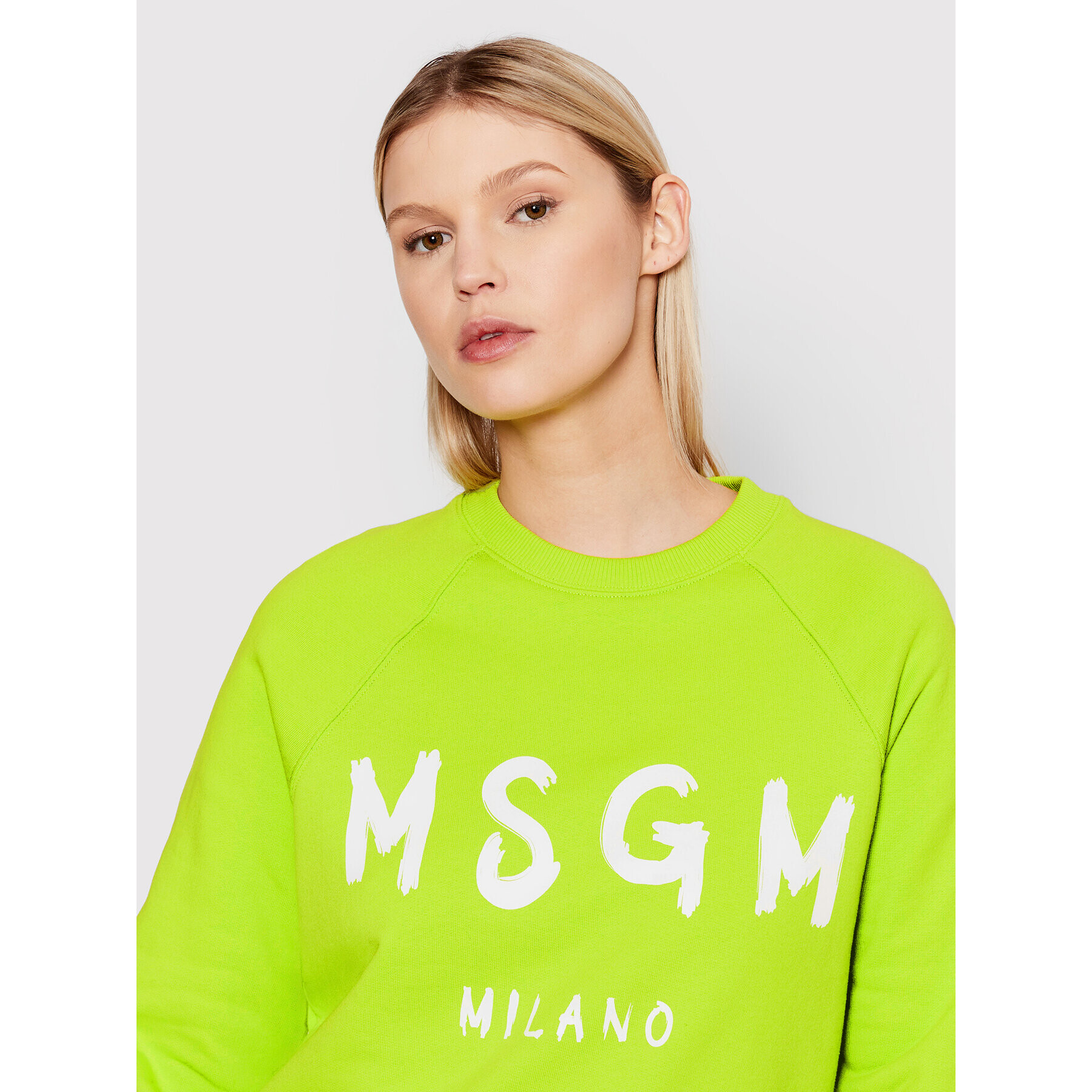 MSGM Суитшърт 3241MDM513 227299 Зелен Regular Fit - Pepit.bg