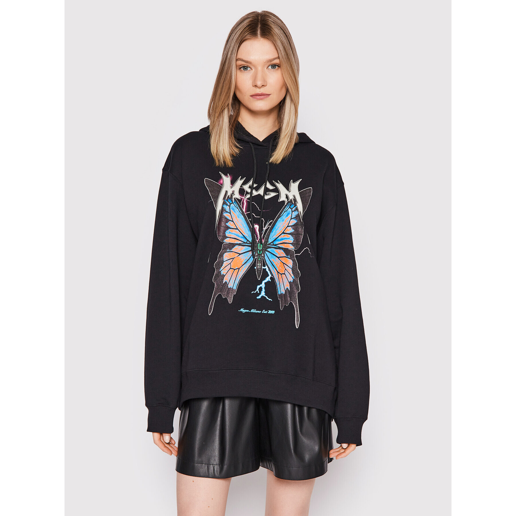 MSGM Суитшърт 3341MDM160 227799 Черен Regular Fit - Pepit.bg