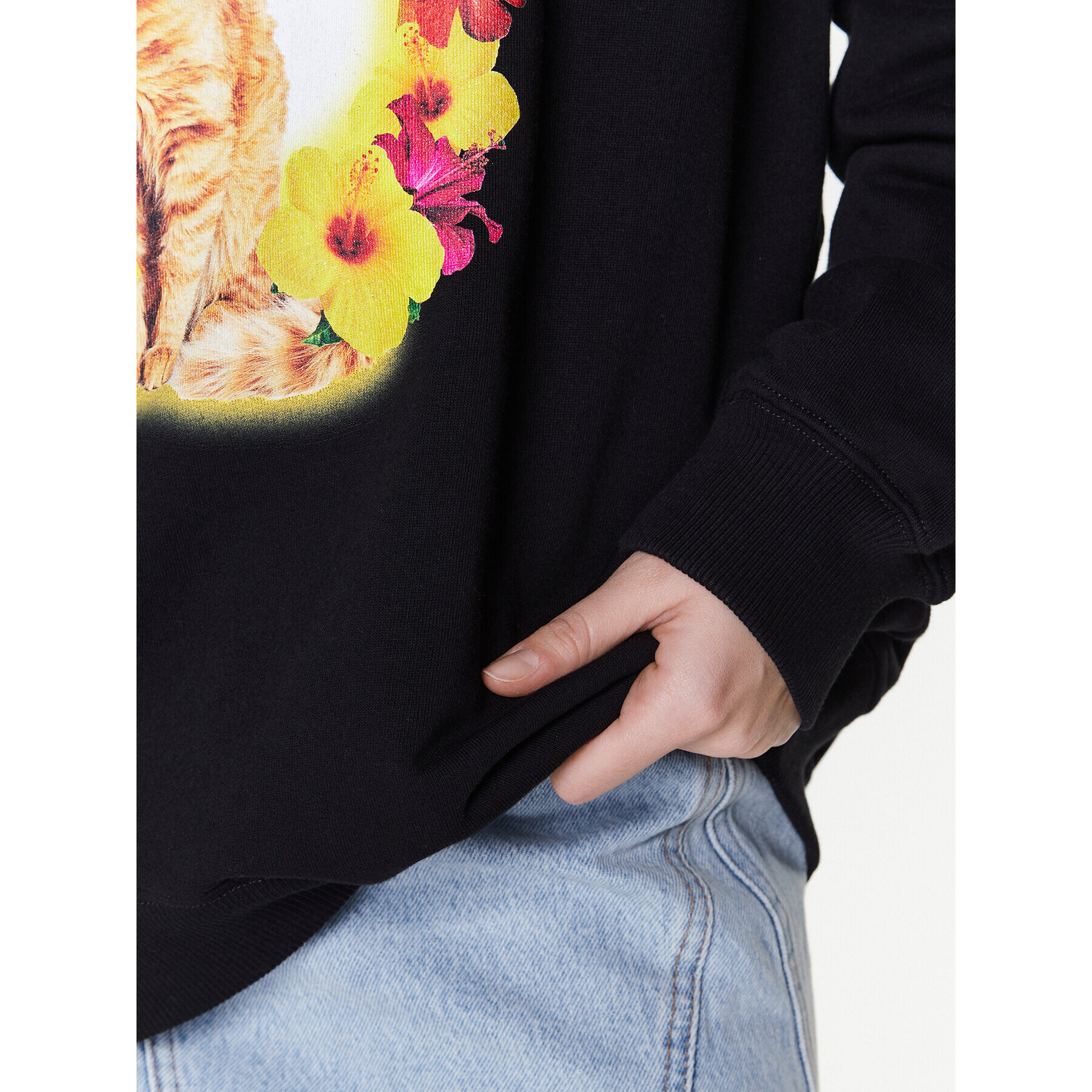 MSGM Суитшърт 3441MDM214 237000 Черен Relaxed Fit - Pepit.bg
