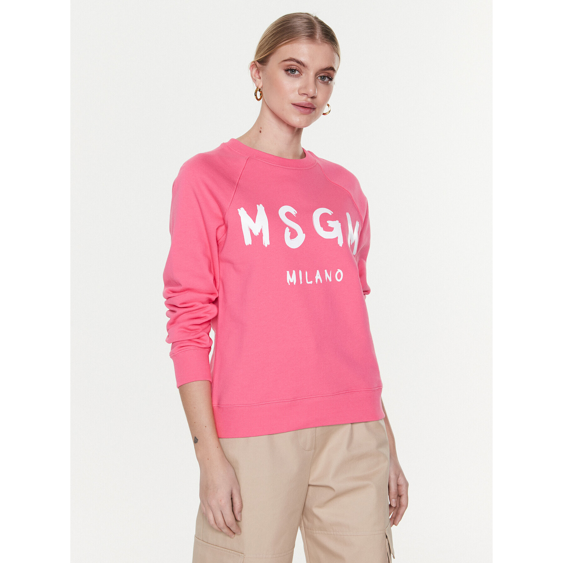 MSGM Суитшърт 3441MDM513 237000 Розов Regular Fit - Pepit.bg