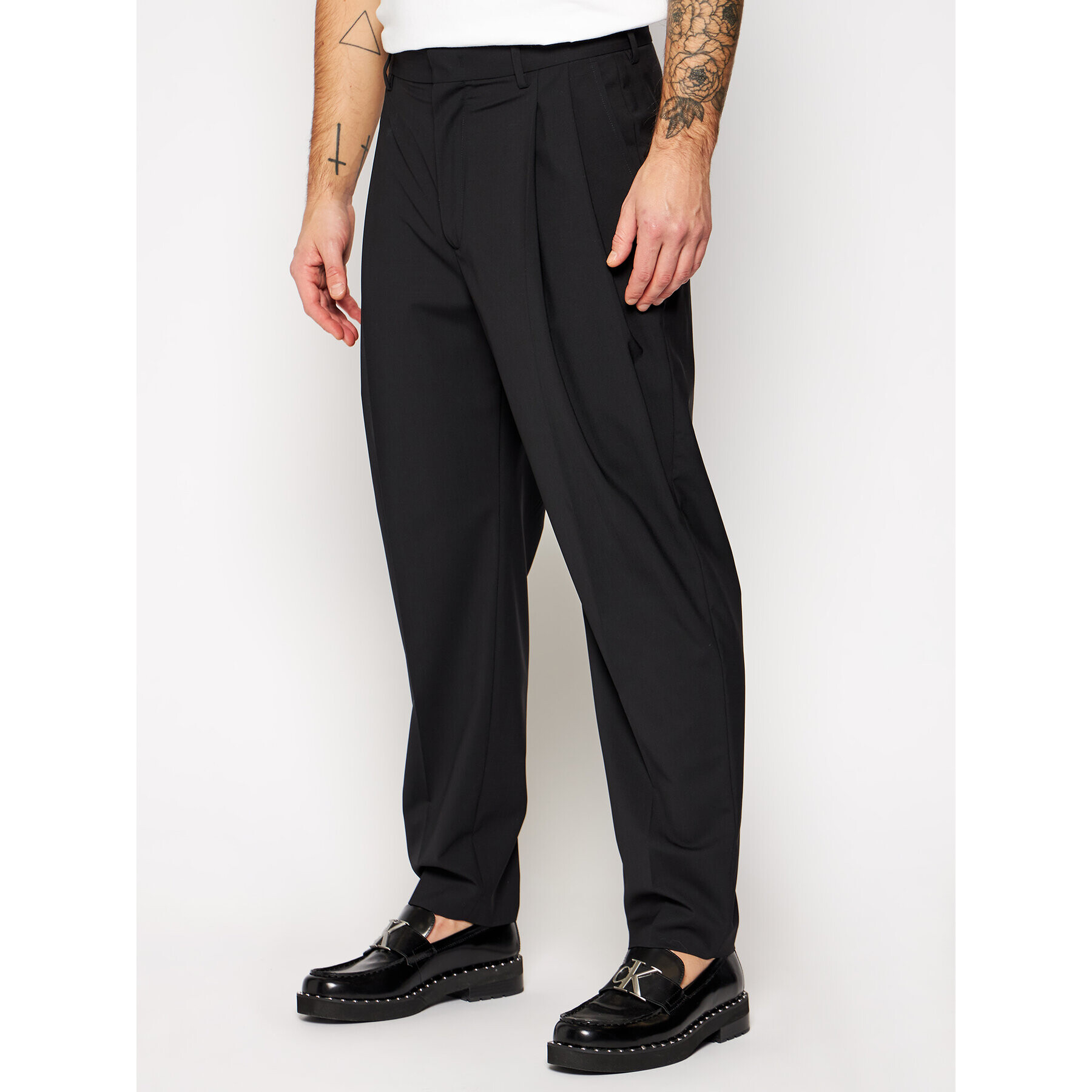 MSGM Текстилни панталони 2940MP06 207519 Черен Regular Fit - Pepit.bg