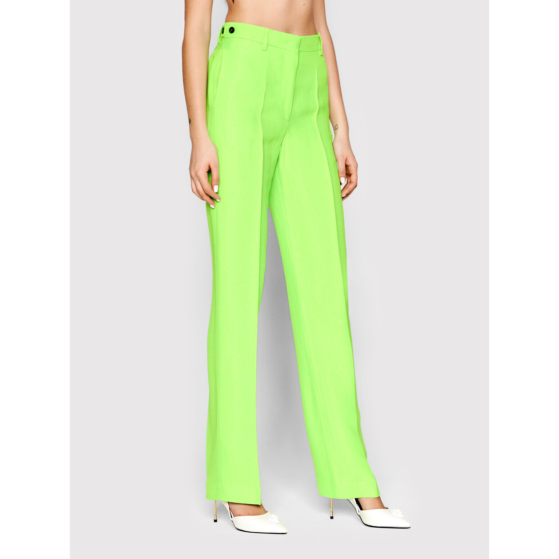 MSGM Текстилни панталони 3241MDP01 227103 Зелен Regular Fit - Pepit.bg