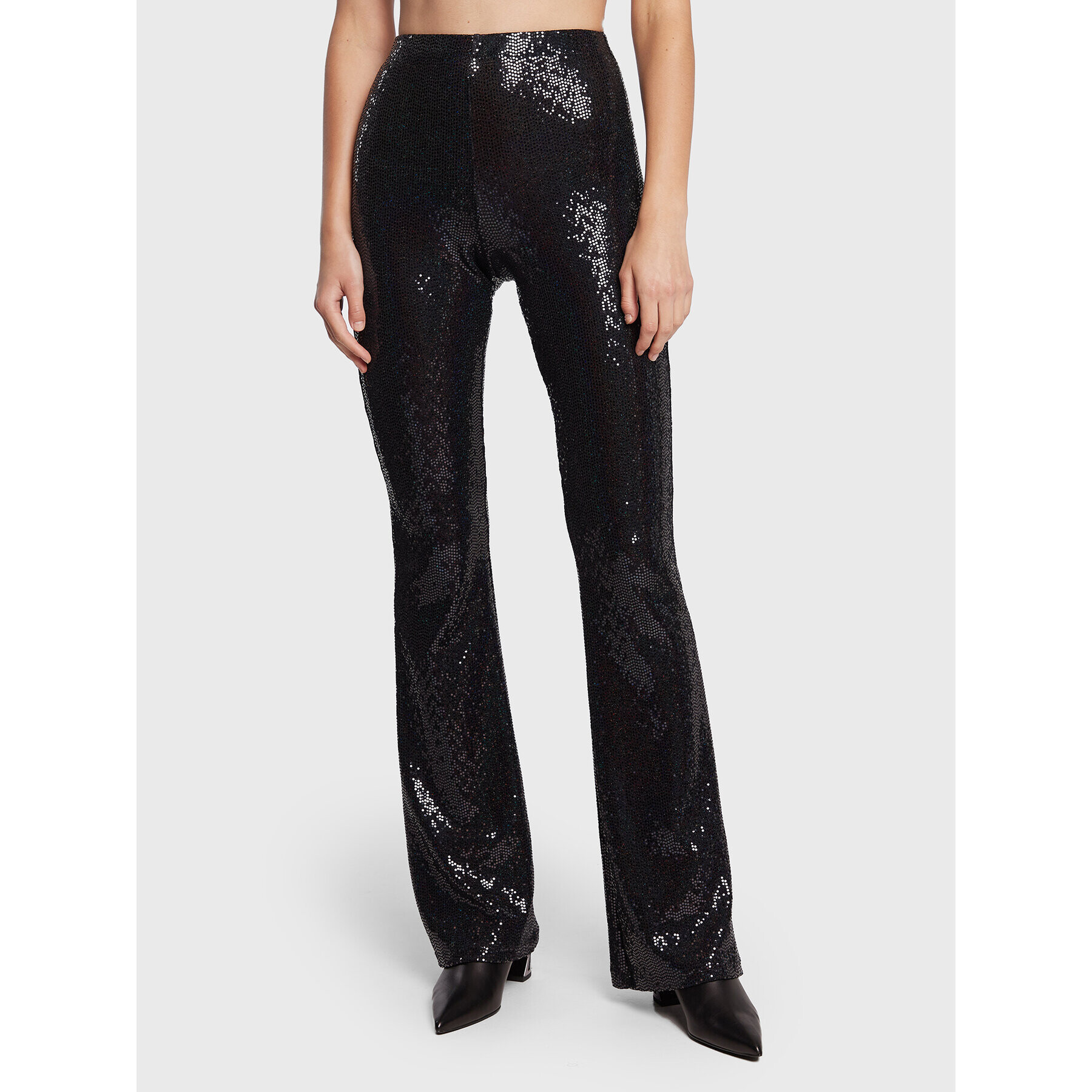 MSGM Текстилни панталони 3341MDP14 227628 Черен Regular Fit - Pepit.bg