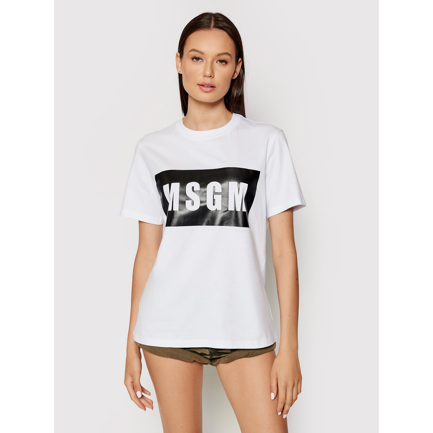 MSGM Тишърт 2000MDM520 200002 Бял Regular Fit - Pepit.bg