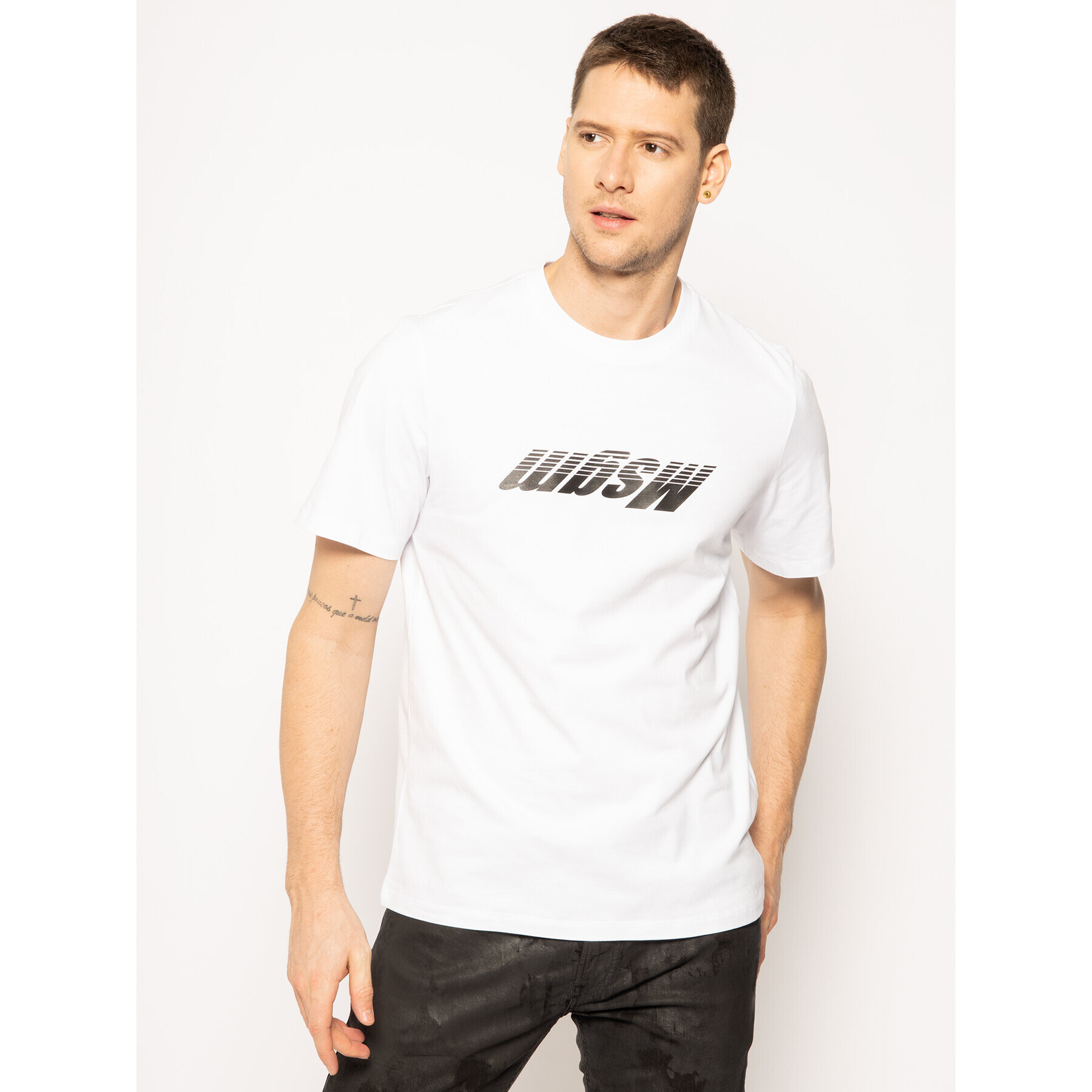 MSGM Тишърт 2840MM109 207098 Бял Regular Fit - Pepit.bg