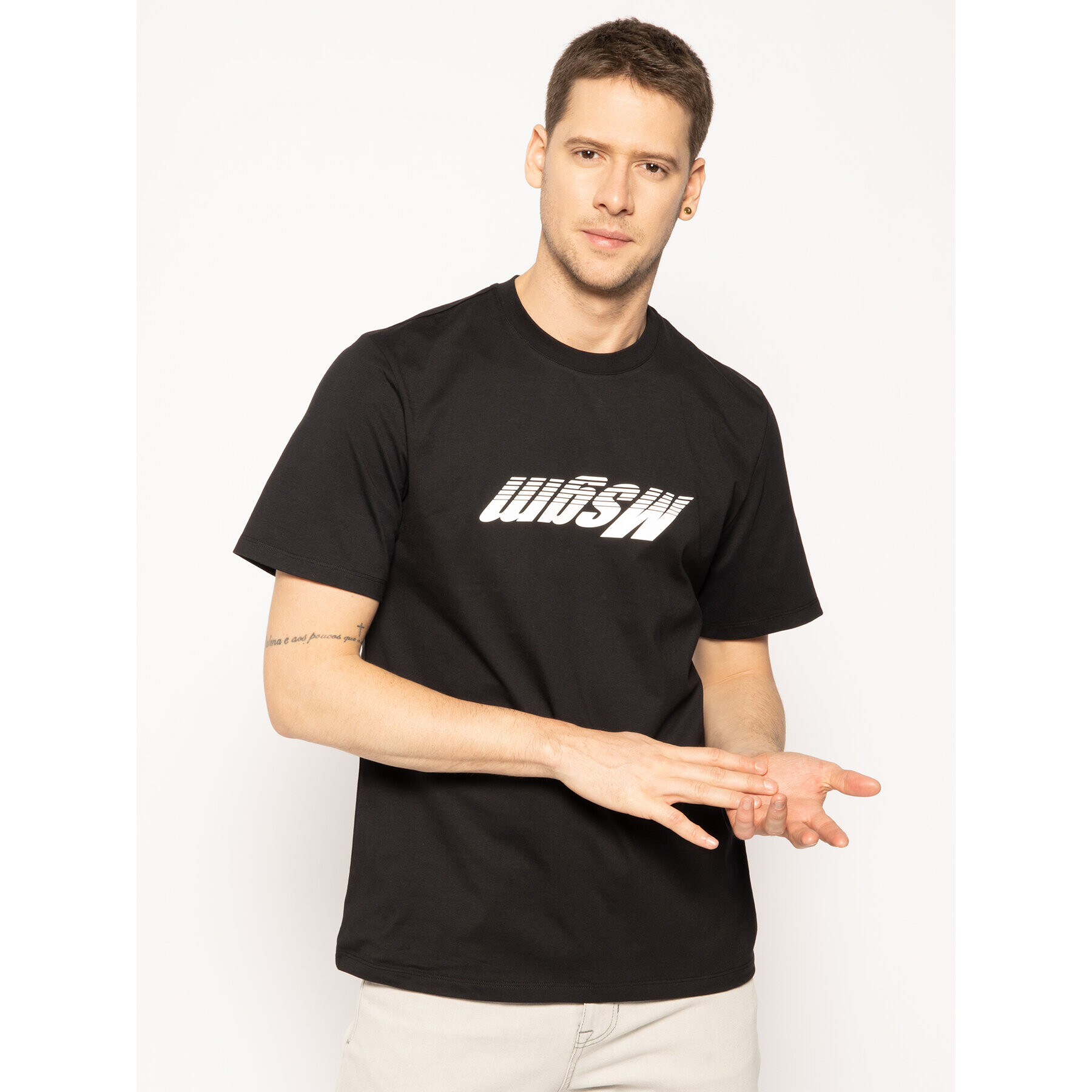 MSGM Тишърт 2840MM109 207098 Черен Regular Fit - Pepit.bg
