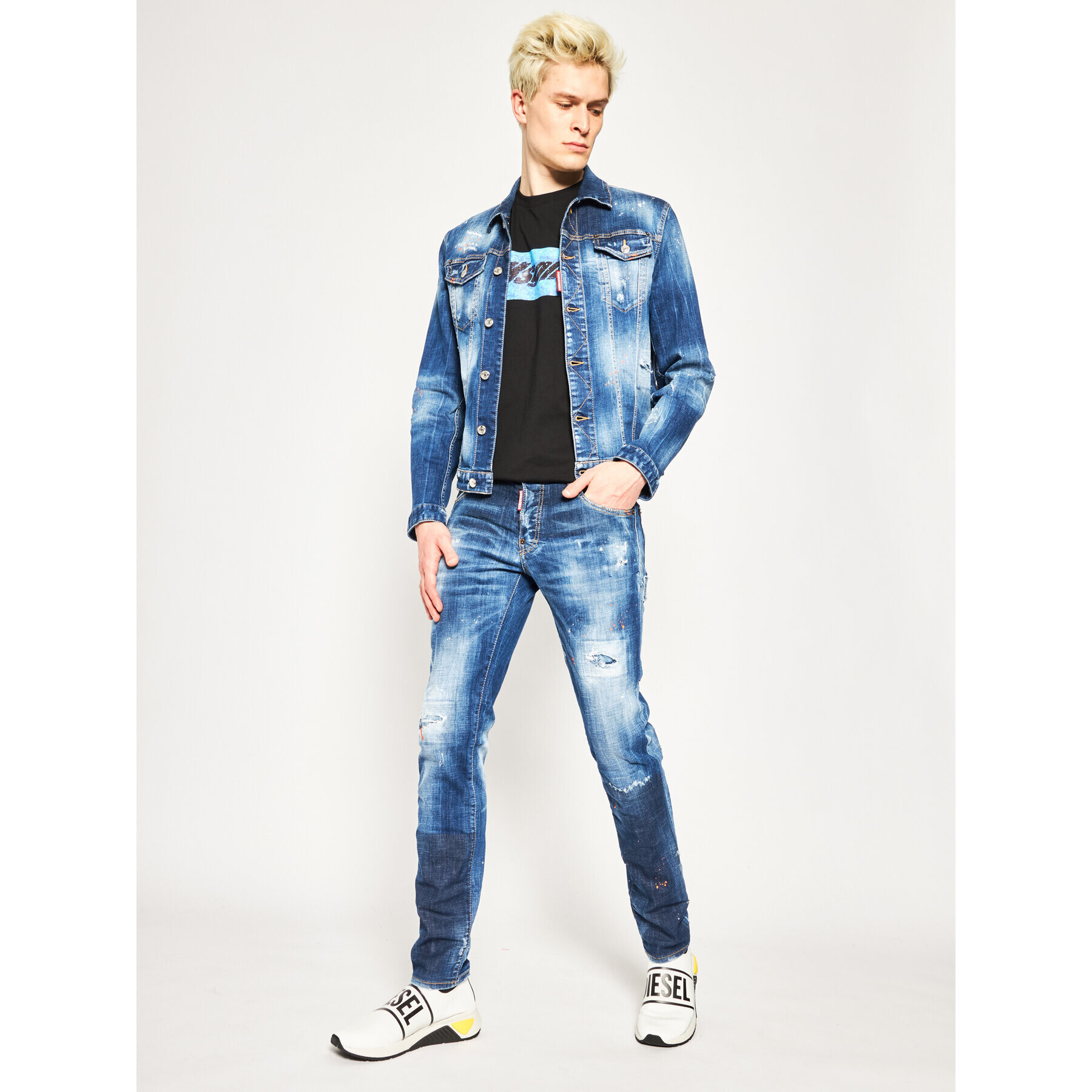 MSGM Тишърт 2840MM230 207098 Черен Regular Fit - Pepit.bg