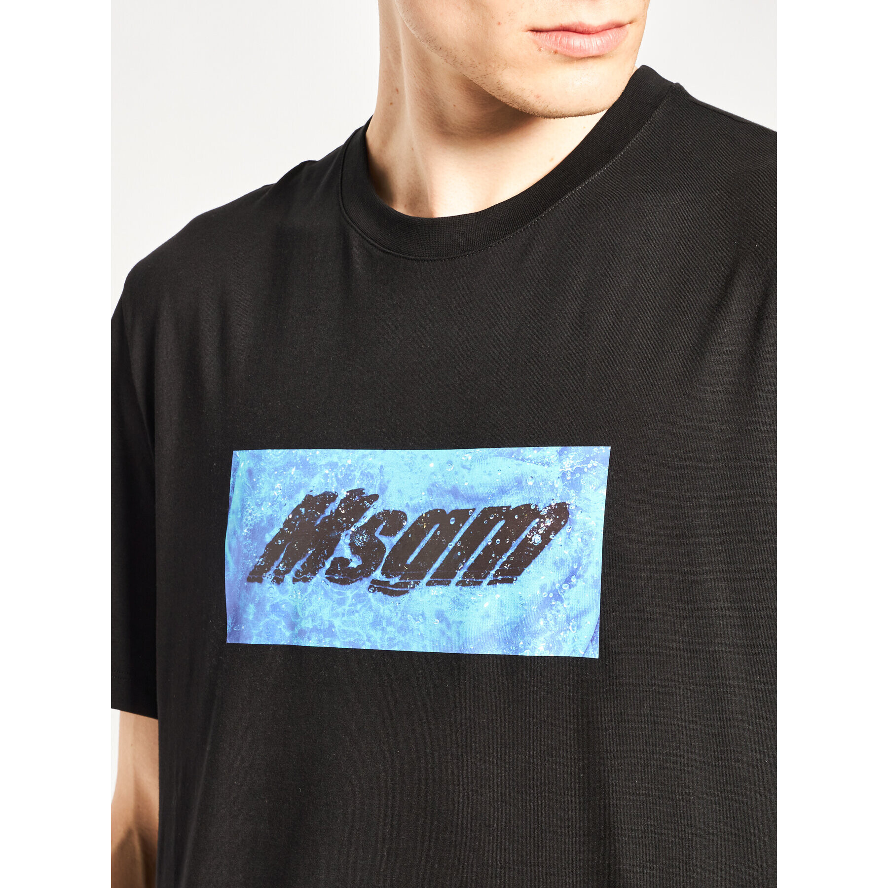 MSGM Тишърт 2840MM230 207098 Черен Regular Fit - Pepit.bg