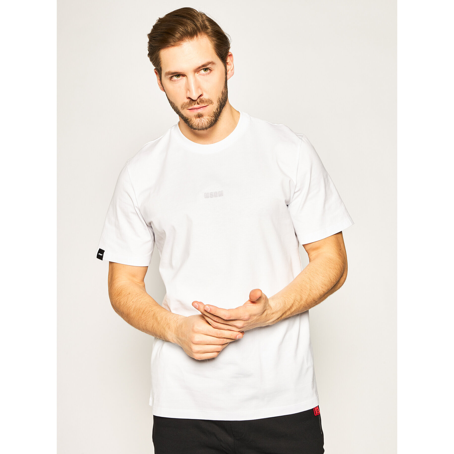 MSGM Тишърт 2840MM239 207098 Бял Regular Fit - Pepit.bg