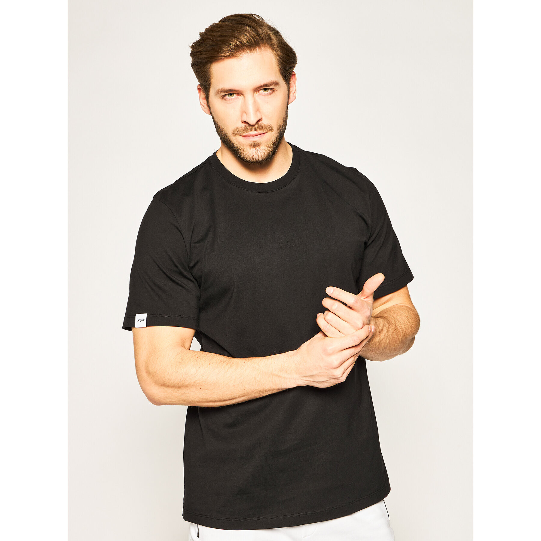 MSGM Тишърт 2840MM239 207098 Черен Regular Fit - Pepit.bg