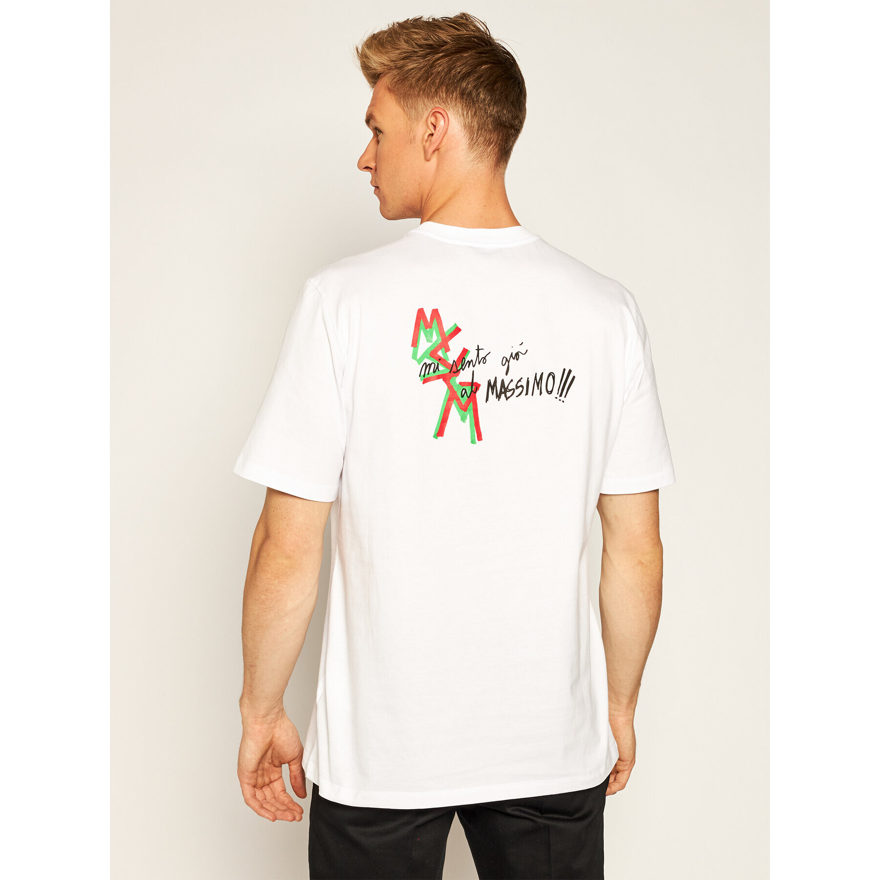MSGM Тишърт 2940MM70 207598 Бял Regular Fit - Pepit.bg