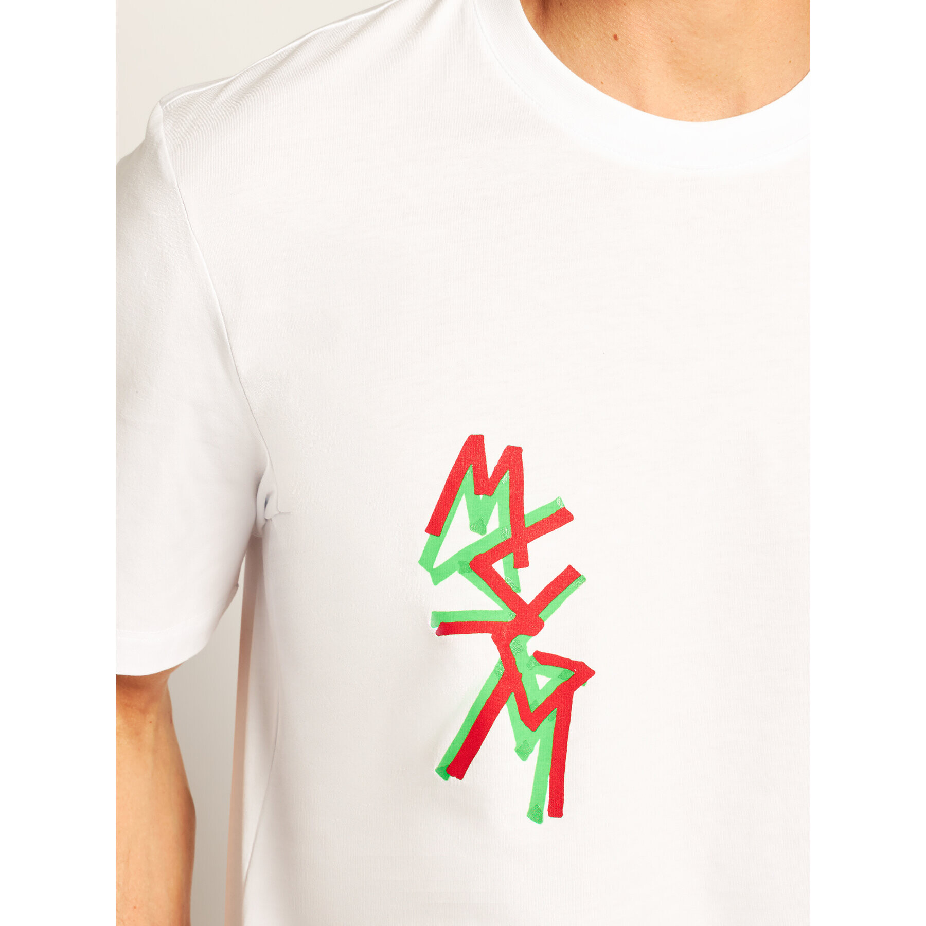 MSGM Тишърт 2940MM70 207598 Бял Regular Fit - Pepit.bg