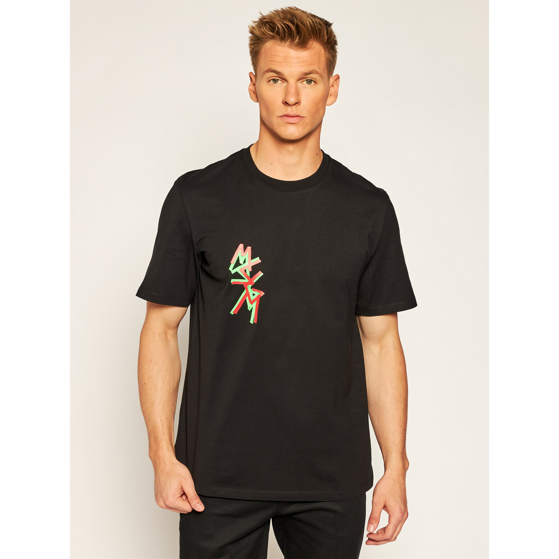 MSGM Тишърт 2940MM70 207598 Черен Regular Fit - Pepit.bg