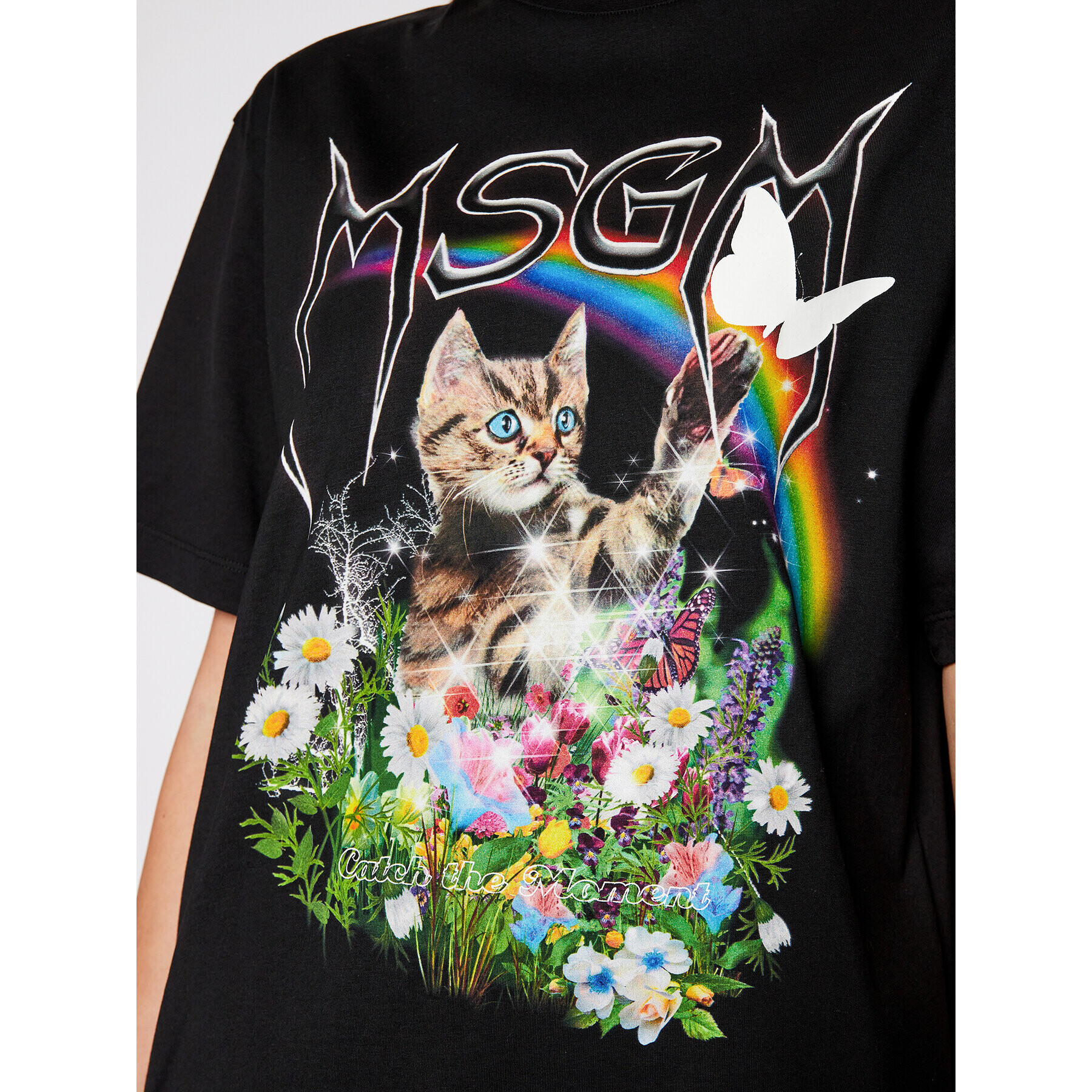 MSGM Тишърт 3041MDM164 217298 Черен Regular Fit - Pepit.bg