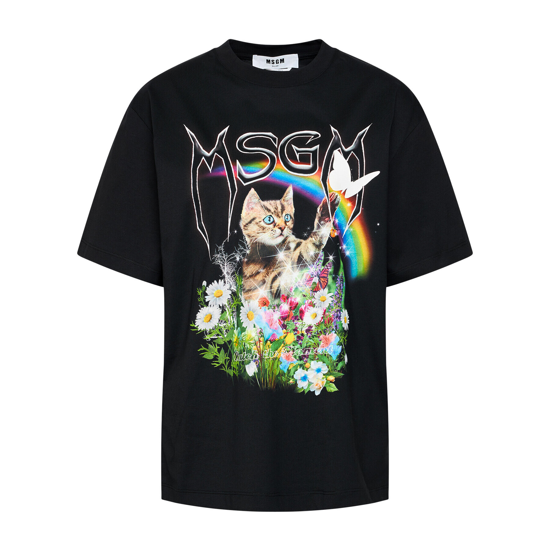 MSGM Тишърт 3041MDM164 217298 Черен Regular Fit - Pepit.bg