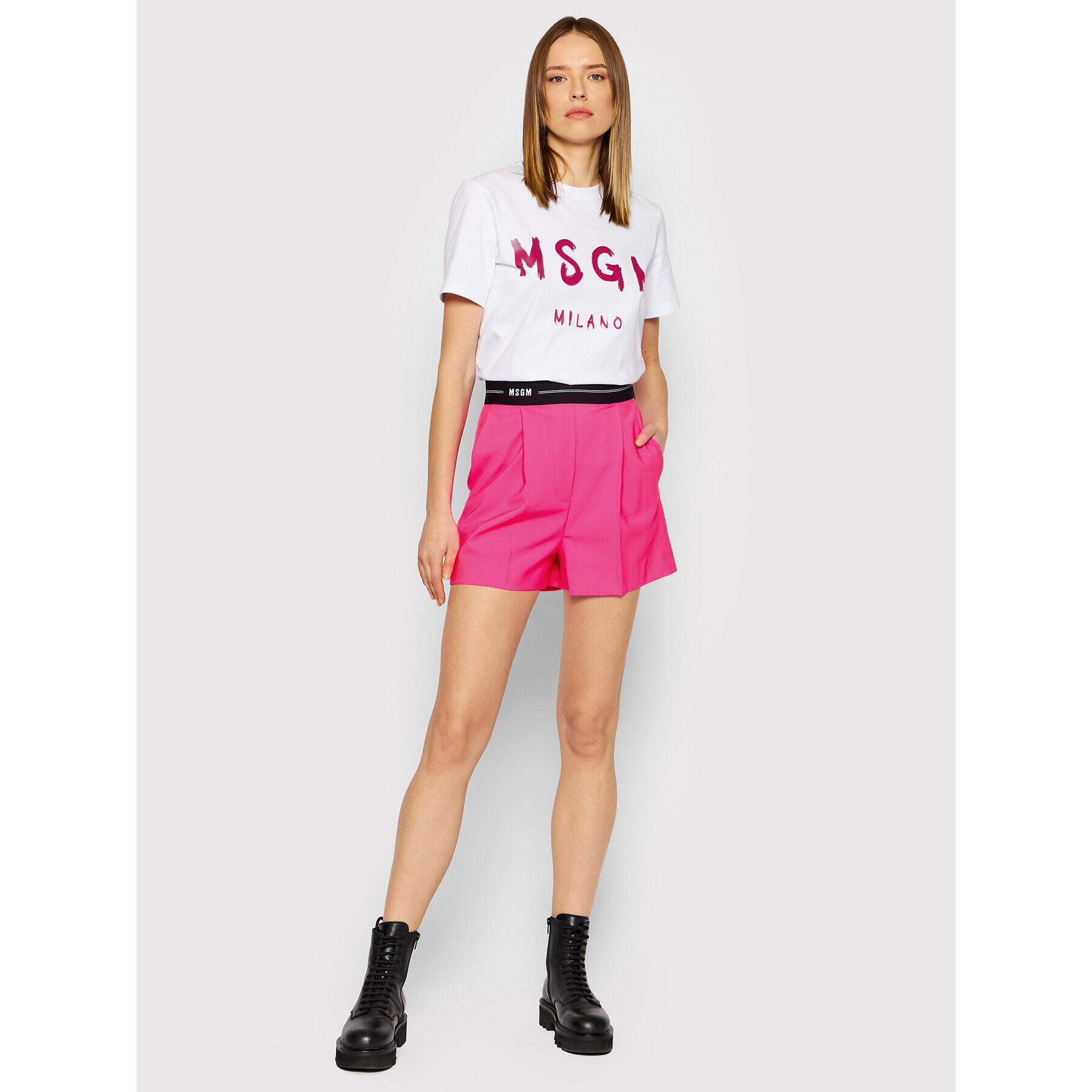 MSGM Тишърт 3241MDM510 227298 Бял Regular Fit - Pepit.bg