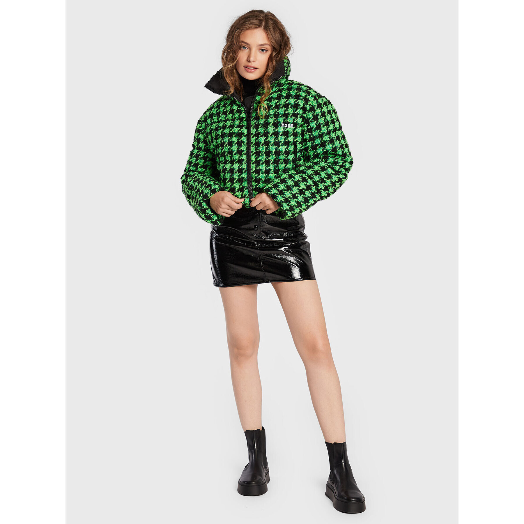 MSGM Зимно яке 3341MDH27X 227607 Зелен Regular Fit - Pepit.bg