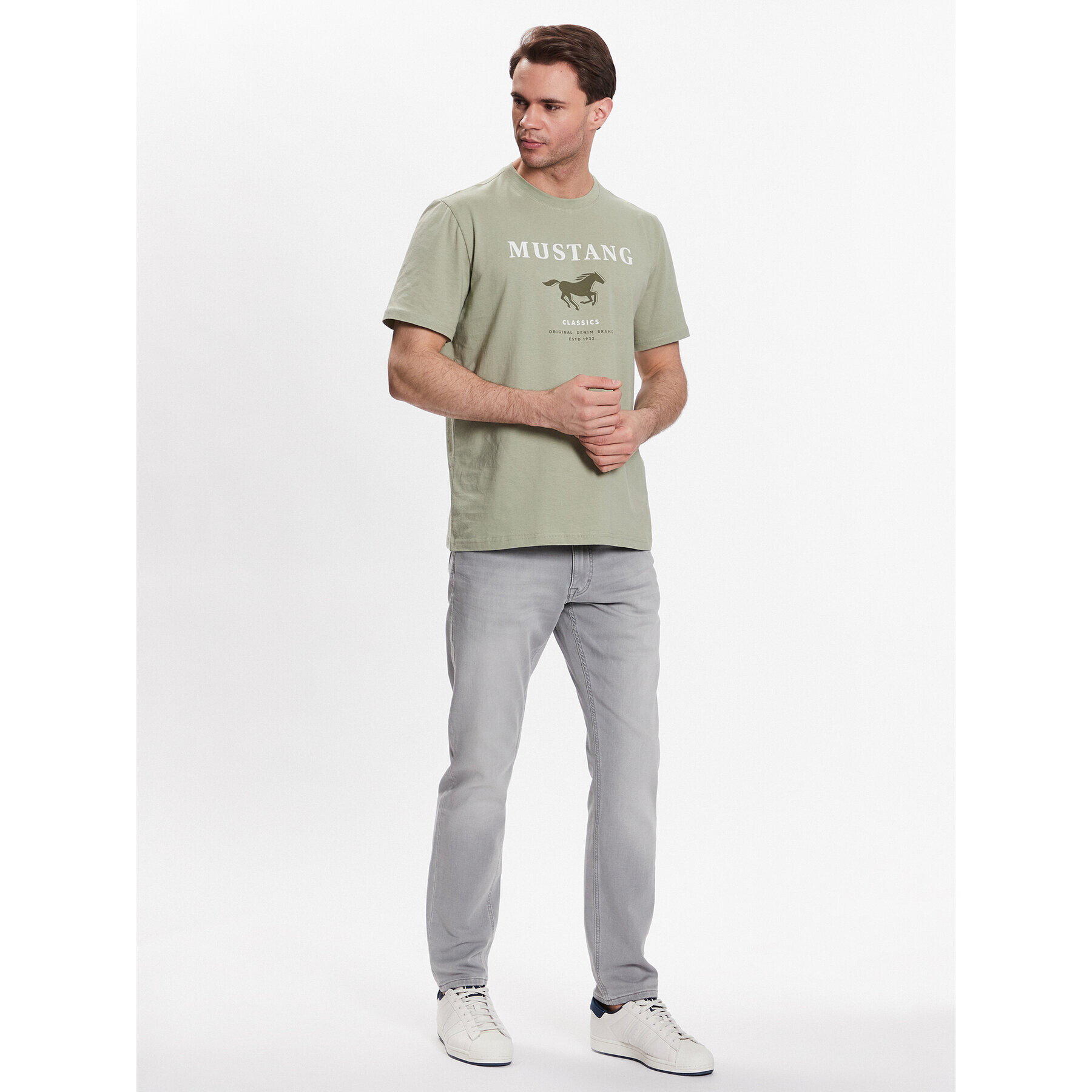 Mustang Дънки Oregon 1013491 Сив Slim Fit - Pepit.bg