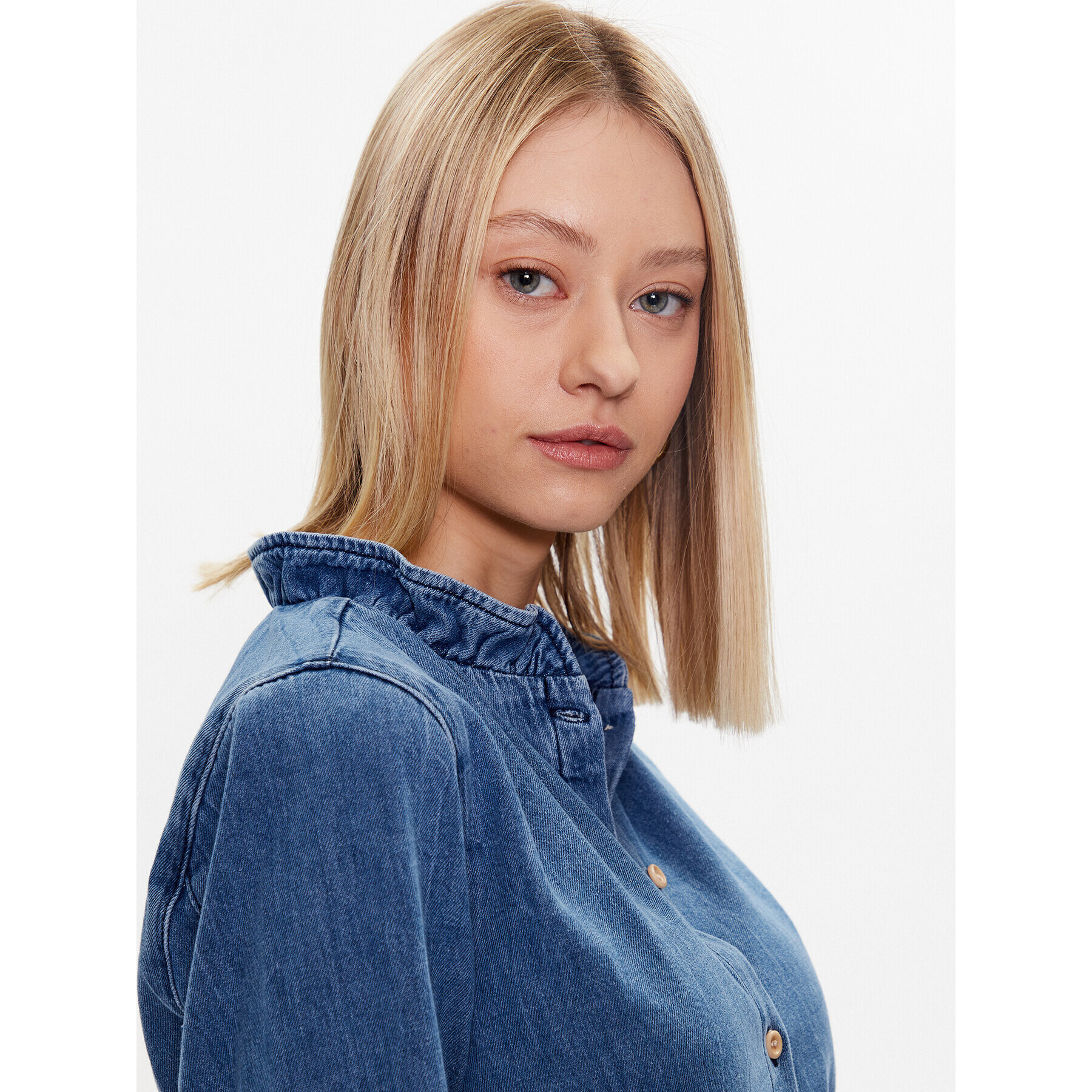 Mustang Дънкова рокля Frida 1013517 5000 Син Regular Fit - Pepit.bg