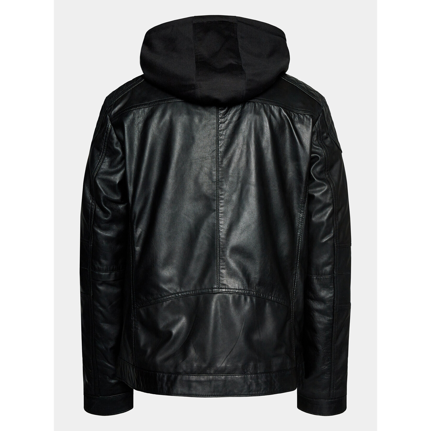 Mustang Кожено яке Veg Tanned 9920542 Черен Regular Fit - Pepit.bg